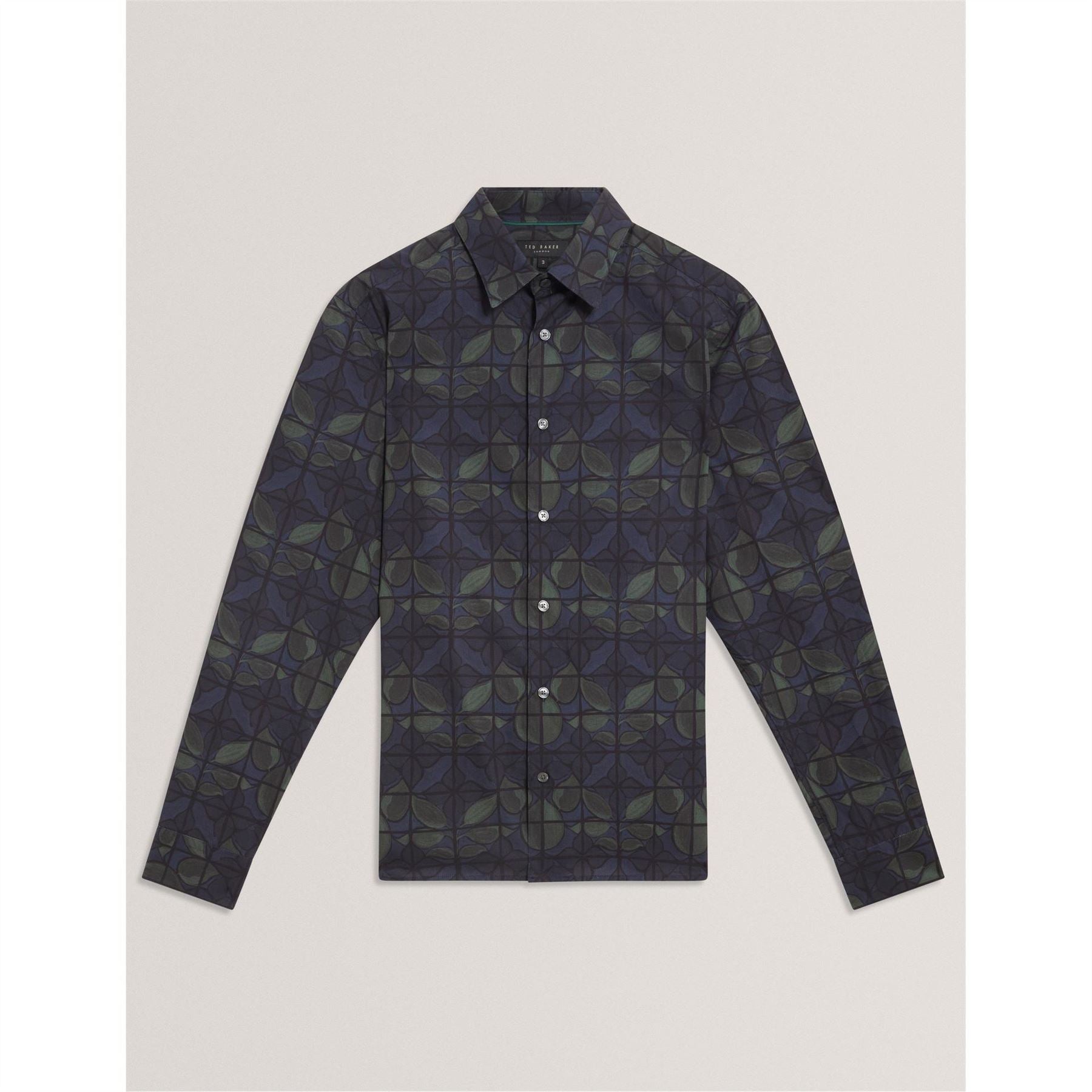 Ted Baker Floral Long Sleeve Collared Neck Shirt