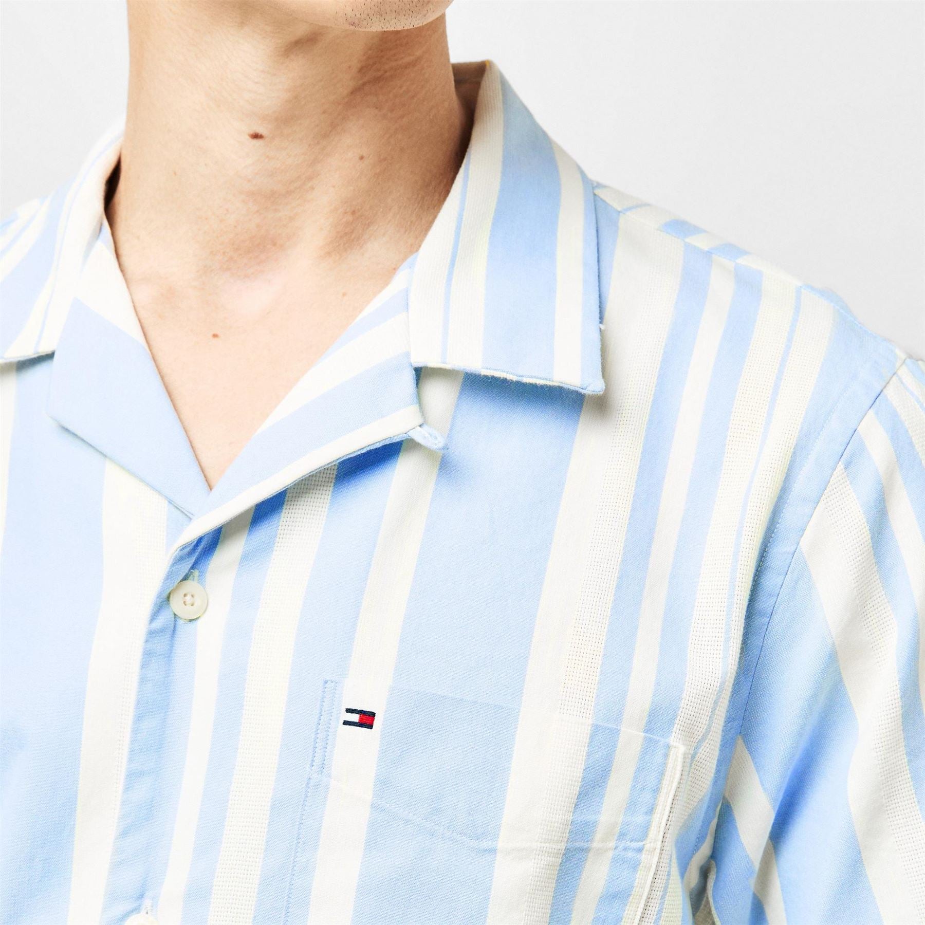 Tommy Hilfiger Horizontal Striped Short Sleeve Shirt