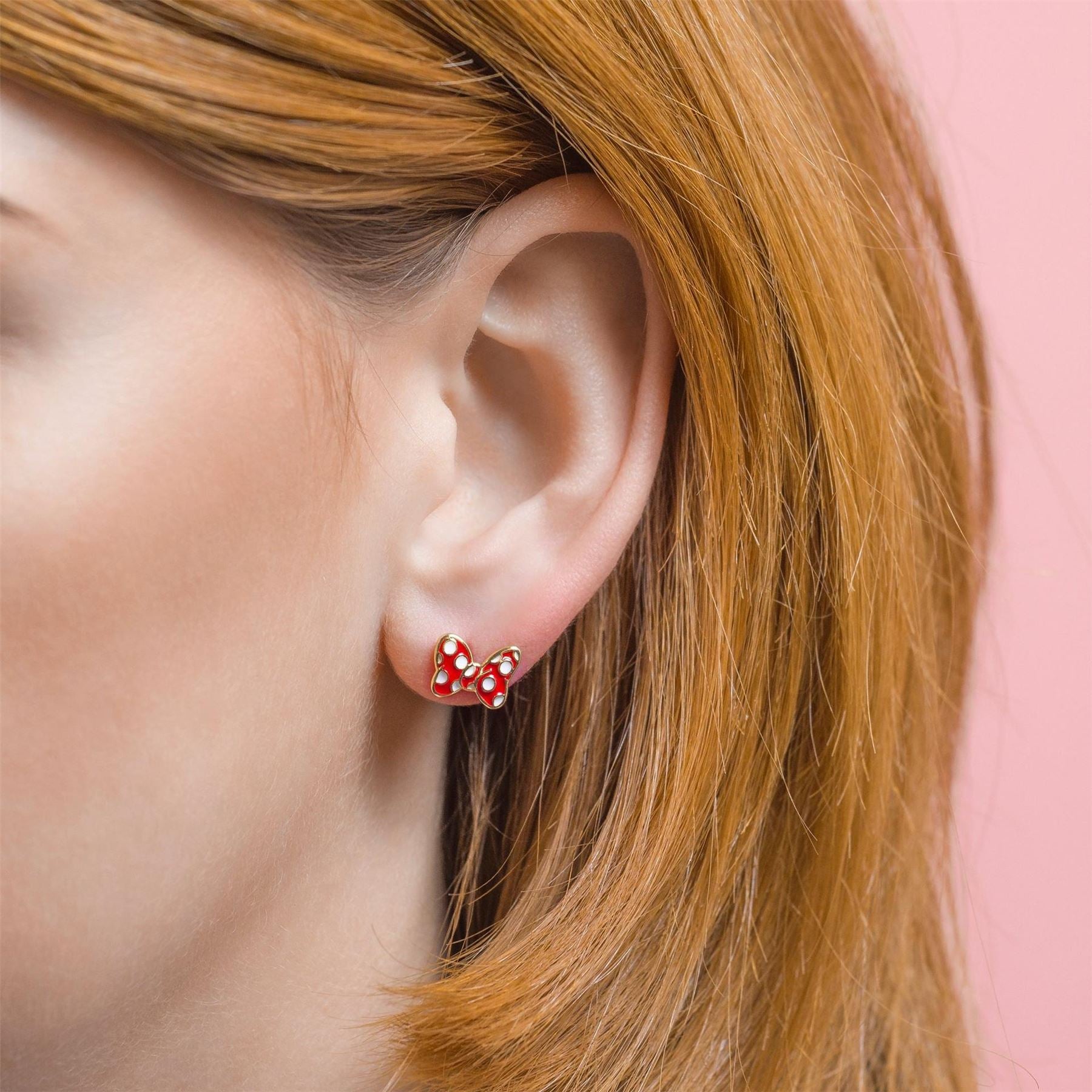 Minnie Mouse Mini Bow Stud Earrings