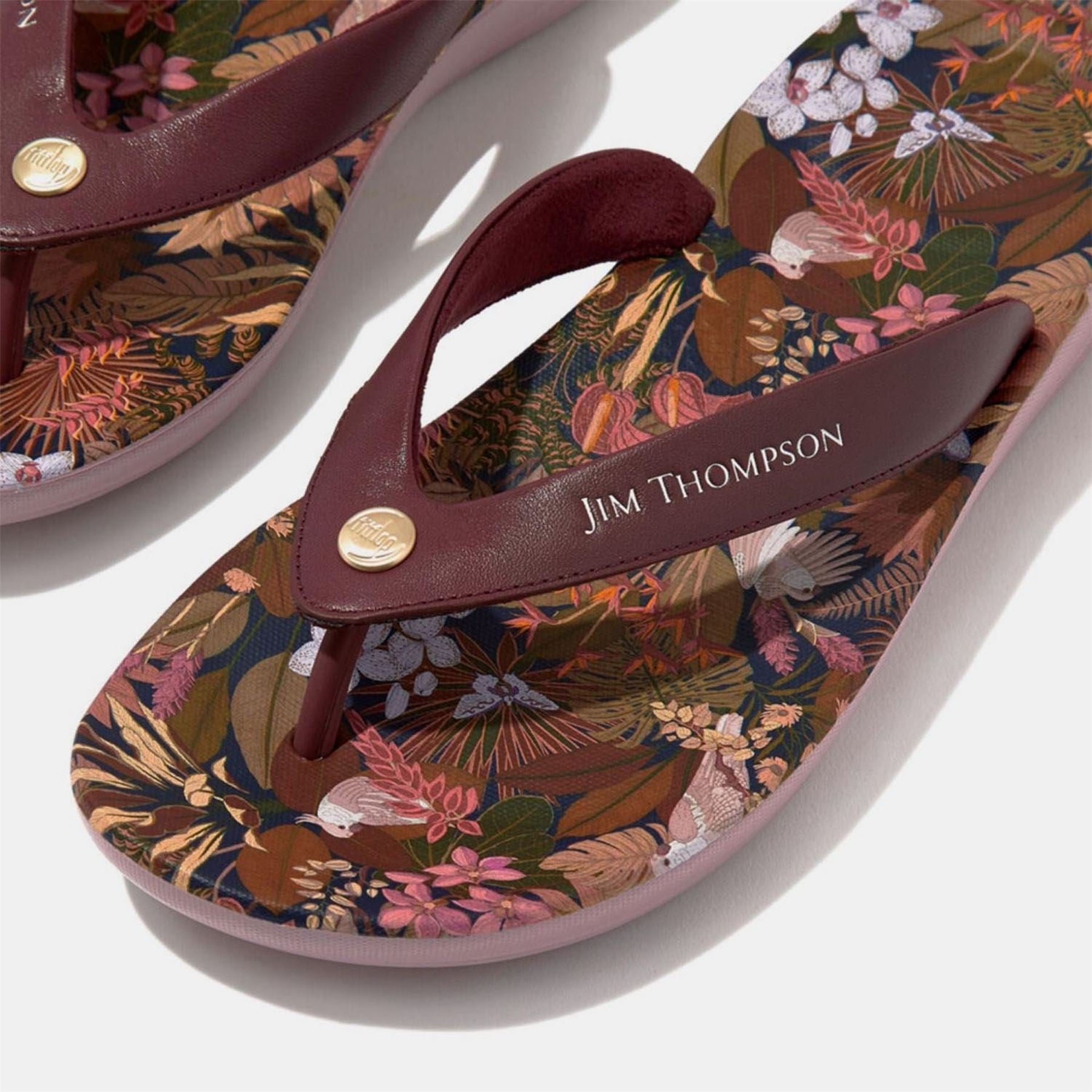 Fitflop X Jim Thompson Leather Flip Flops