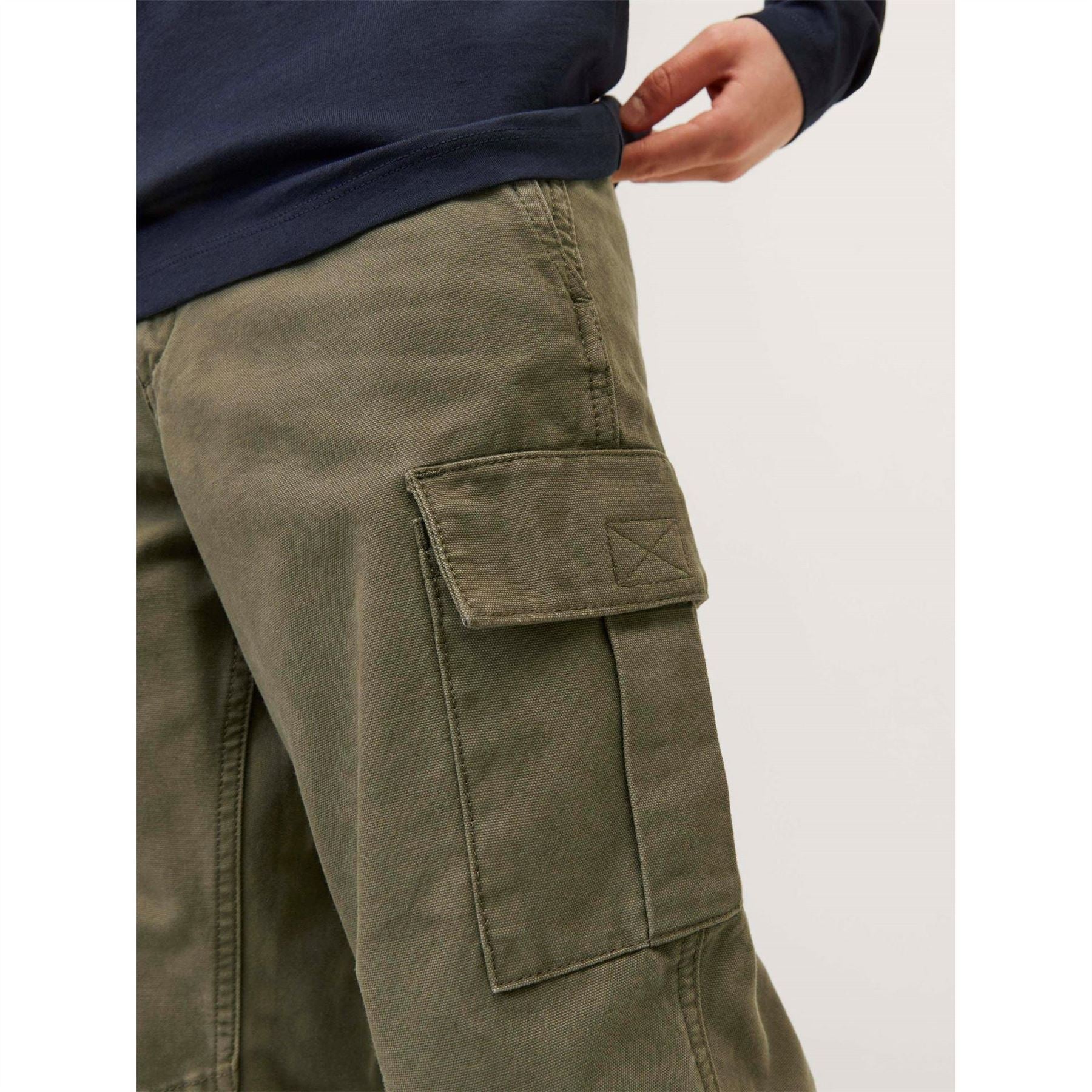 Jack and Jones Kane Barkley Solid Patterned Combat Pants