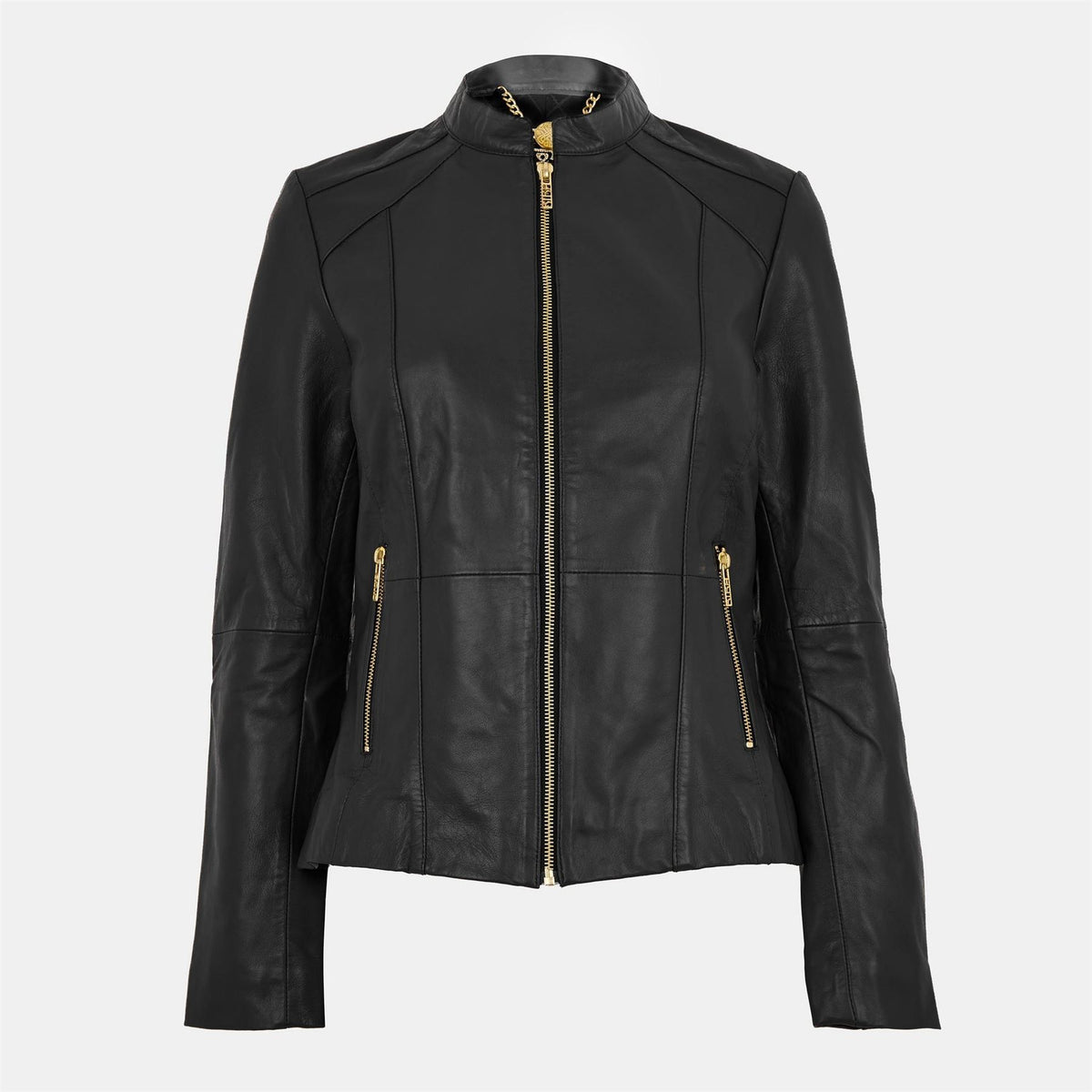 Biba Neru Collar Leather Jacket