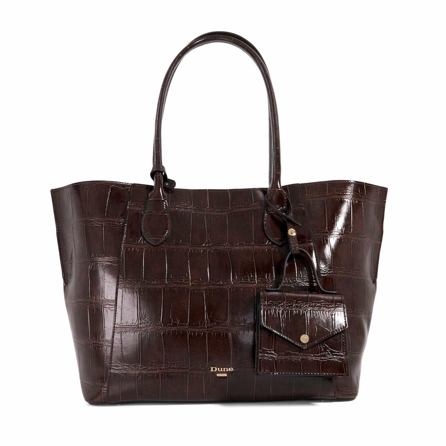 Dune London Dexterity Snake Patterned Tote with Key Case