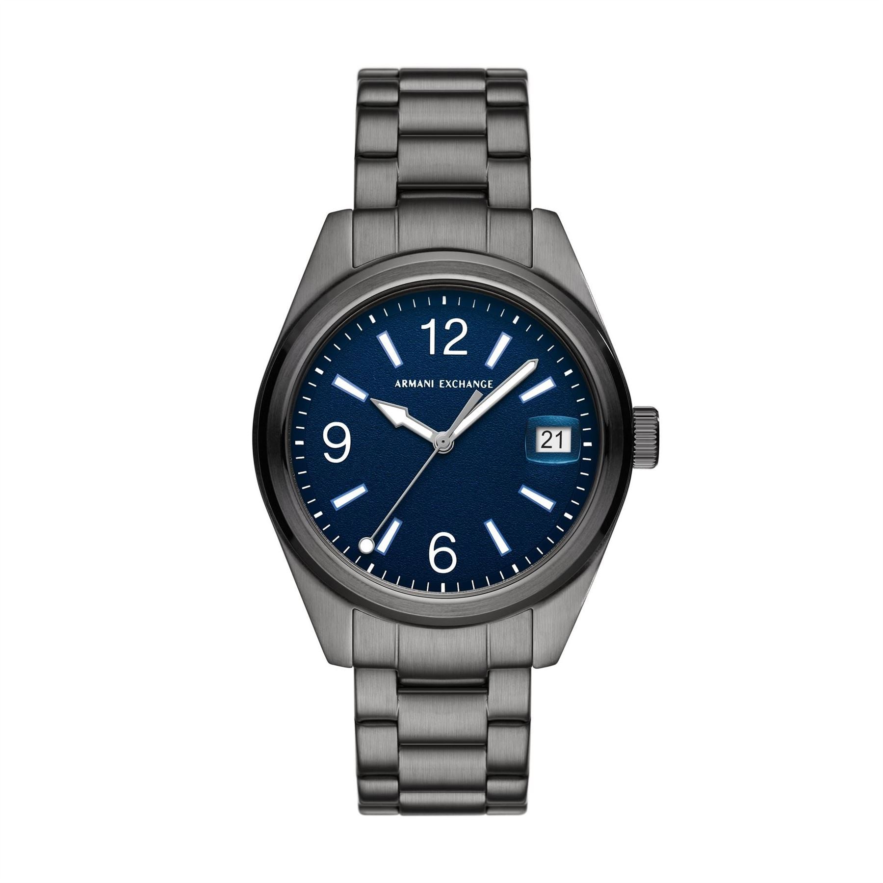 Armani Exchange Exchange Three Hand Date Gunmetal Stainless Steel Watch Ax1421