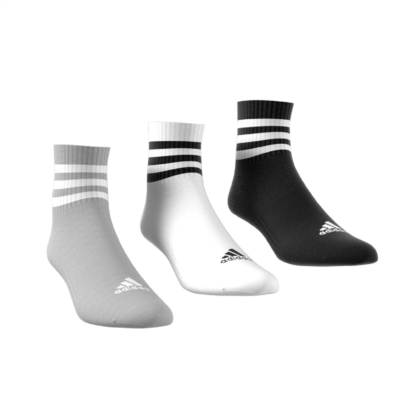 adidas 3 Stripe Quarter Sock 3 Pack
