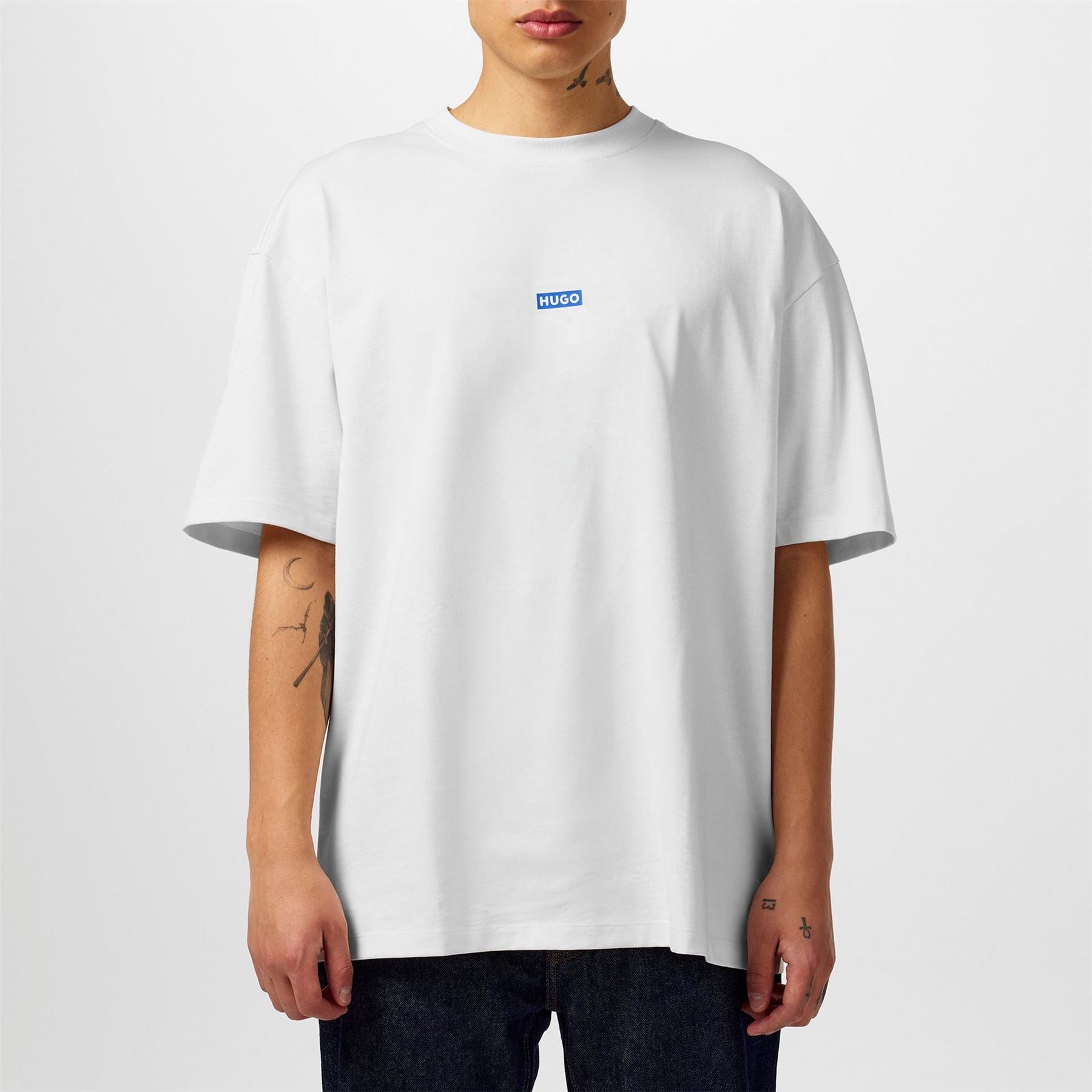 Hugo HUGO Printed Logo Back T Shirt with MCMXCIII text   Regular Fit