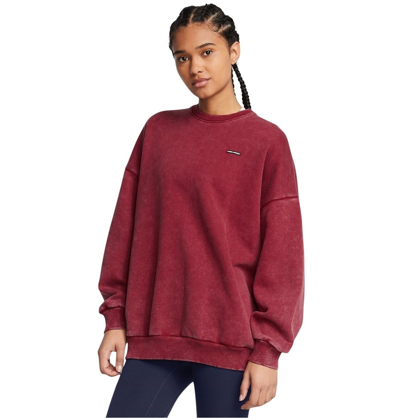 Under Armour Icon Crew Neck Ribbed Collar Long Sleeve Sweatshirt