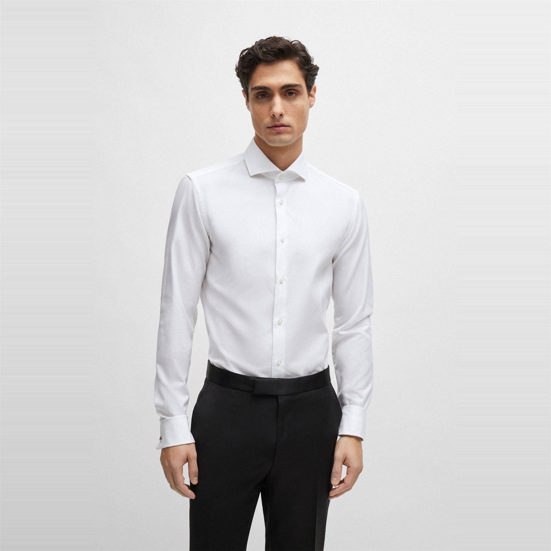 Boss Spread Collar Long Sleeve Regular Fit Shirt