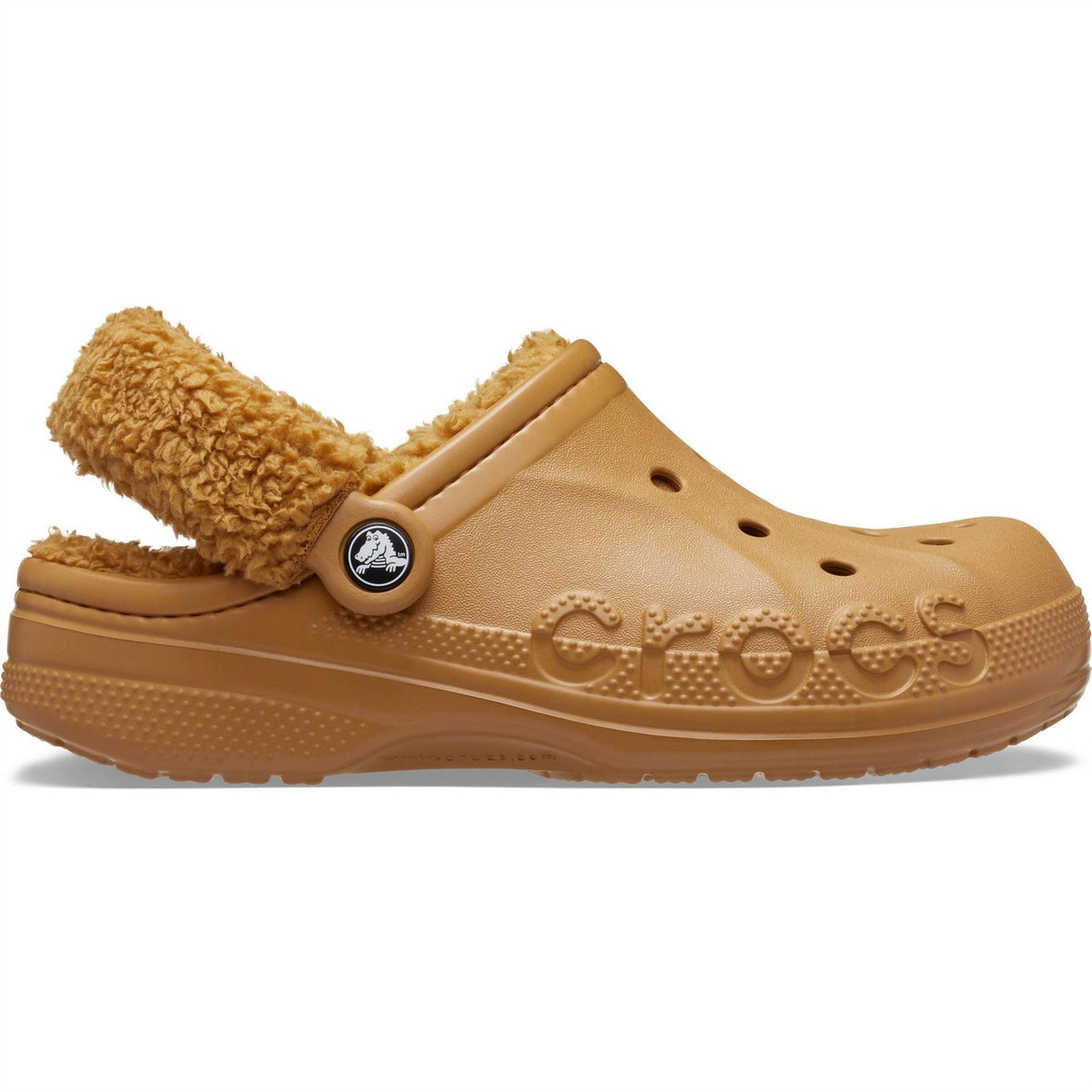 Crocs Baya Lined Fuzz Strap Mule Slippers