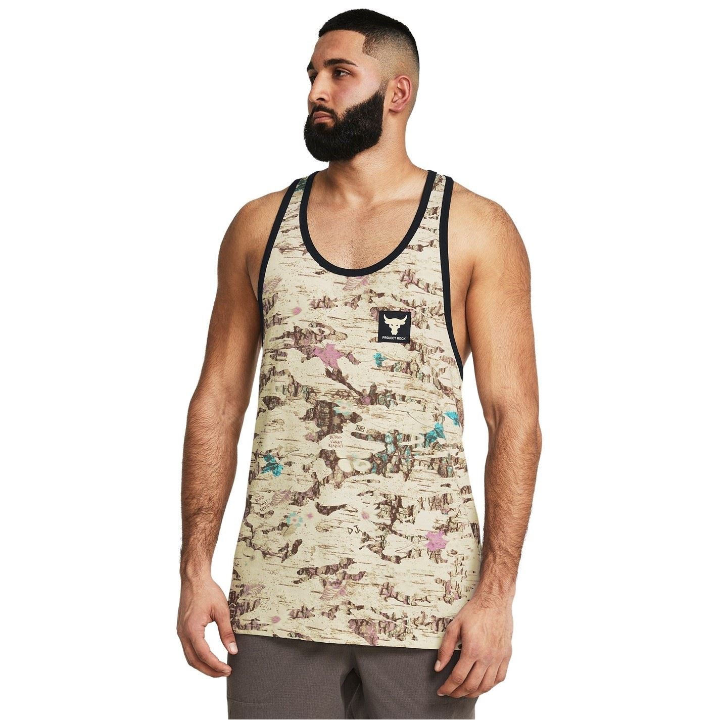 Under Armour Mens Armour Ua Pjt Rck Camo Grphc Tk Gym Vest