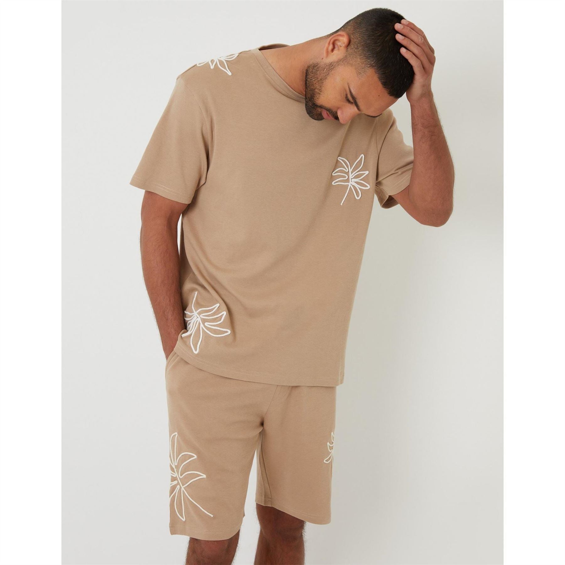 Threadbare Granada Embroidered Regular Fit T-Shirt