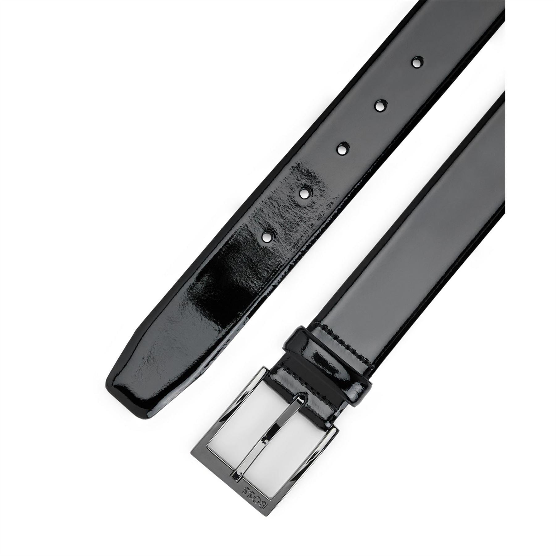 Boss Leather Pin Buckle Logo Belt