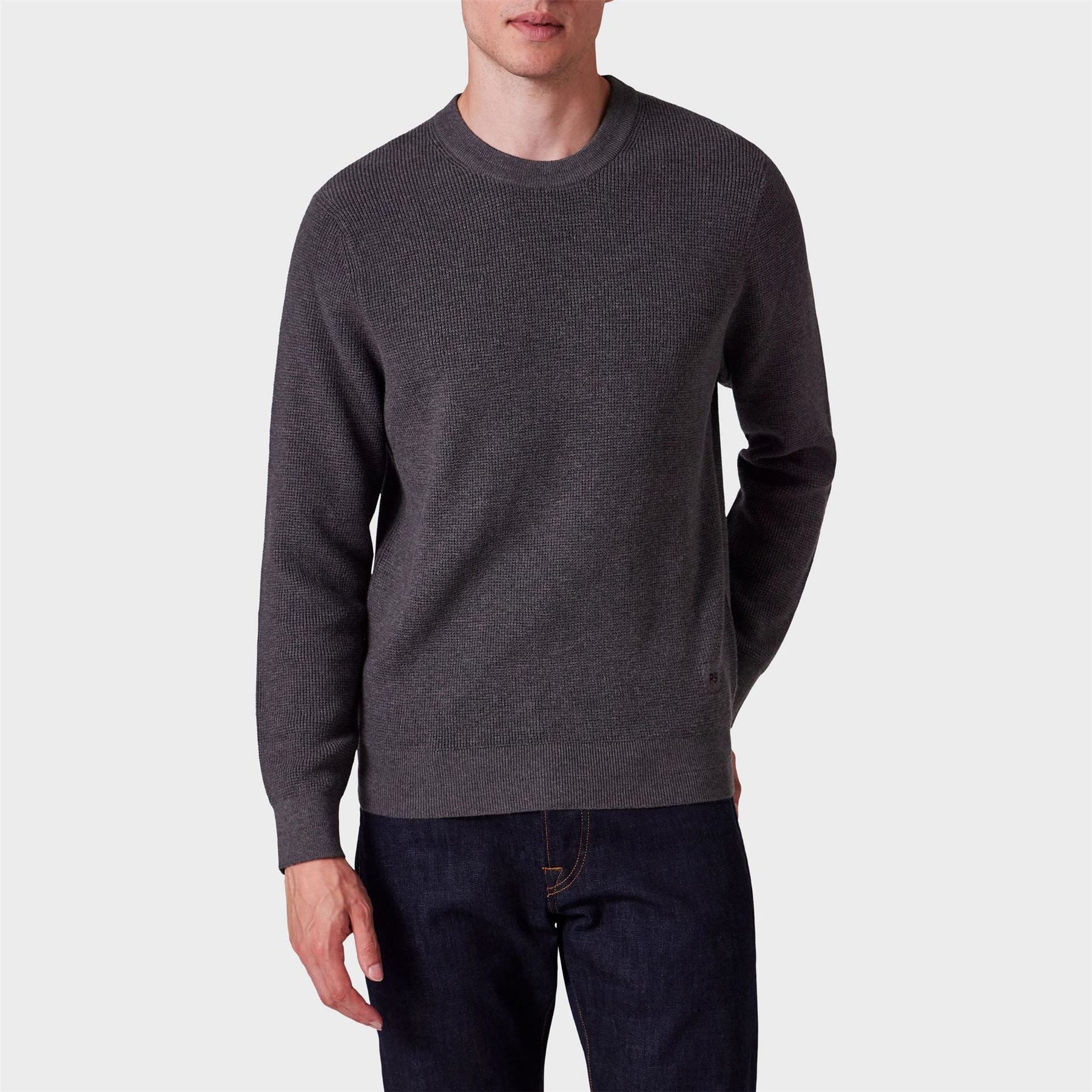 PS Paul Smith Knitted Patch Relaxed Fit Crew Neck Jumper