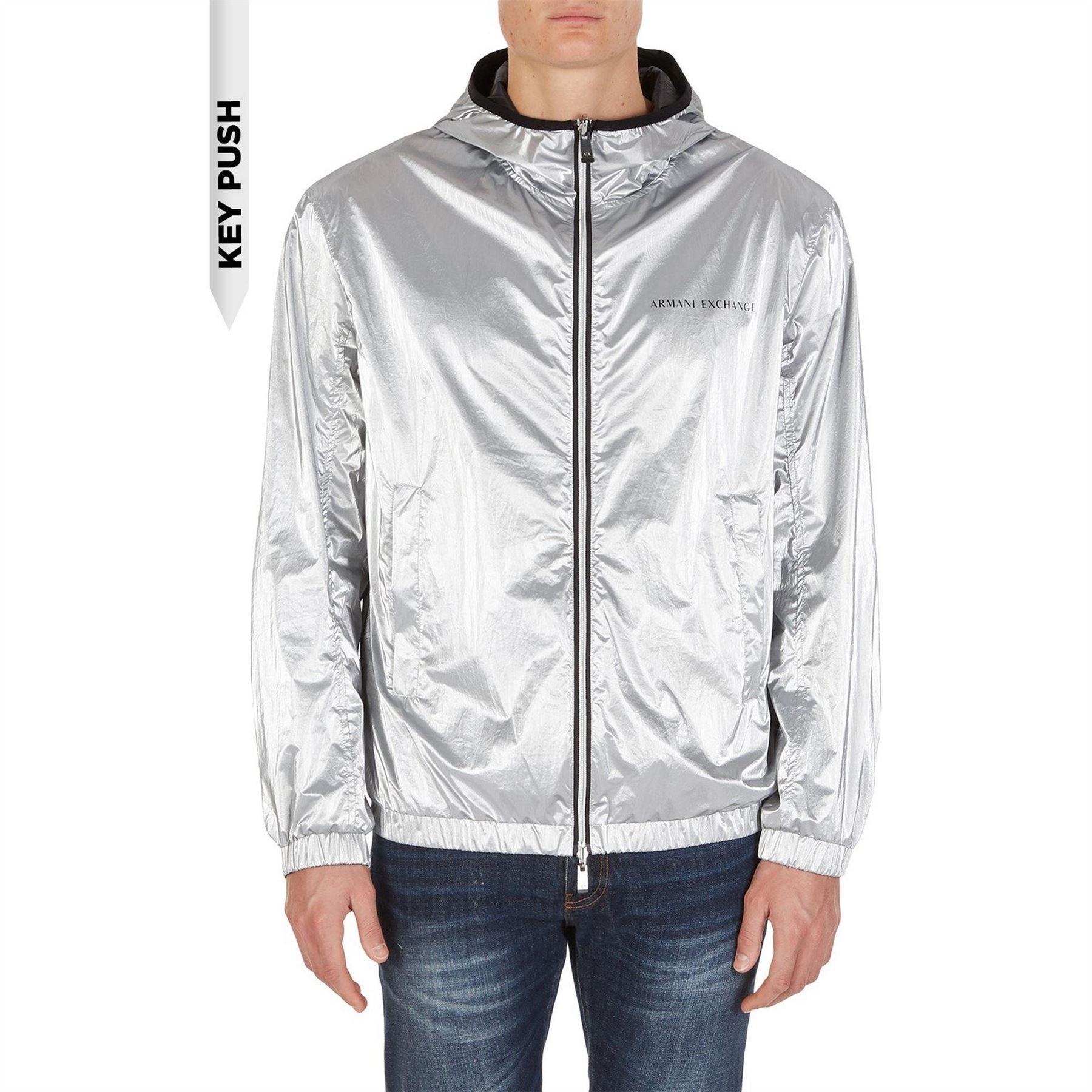 Armani Exchange Hooded Windbreaker Regular Fit Jacket