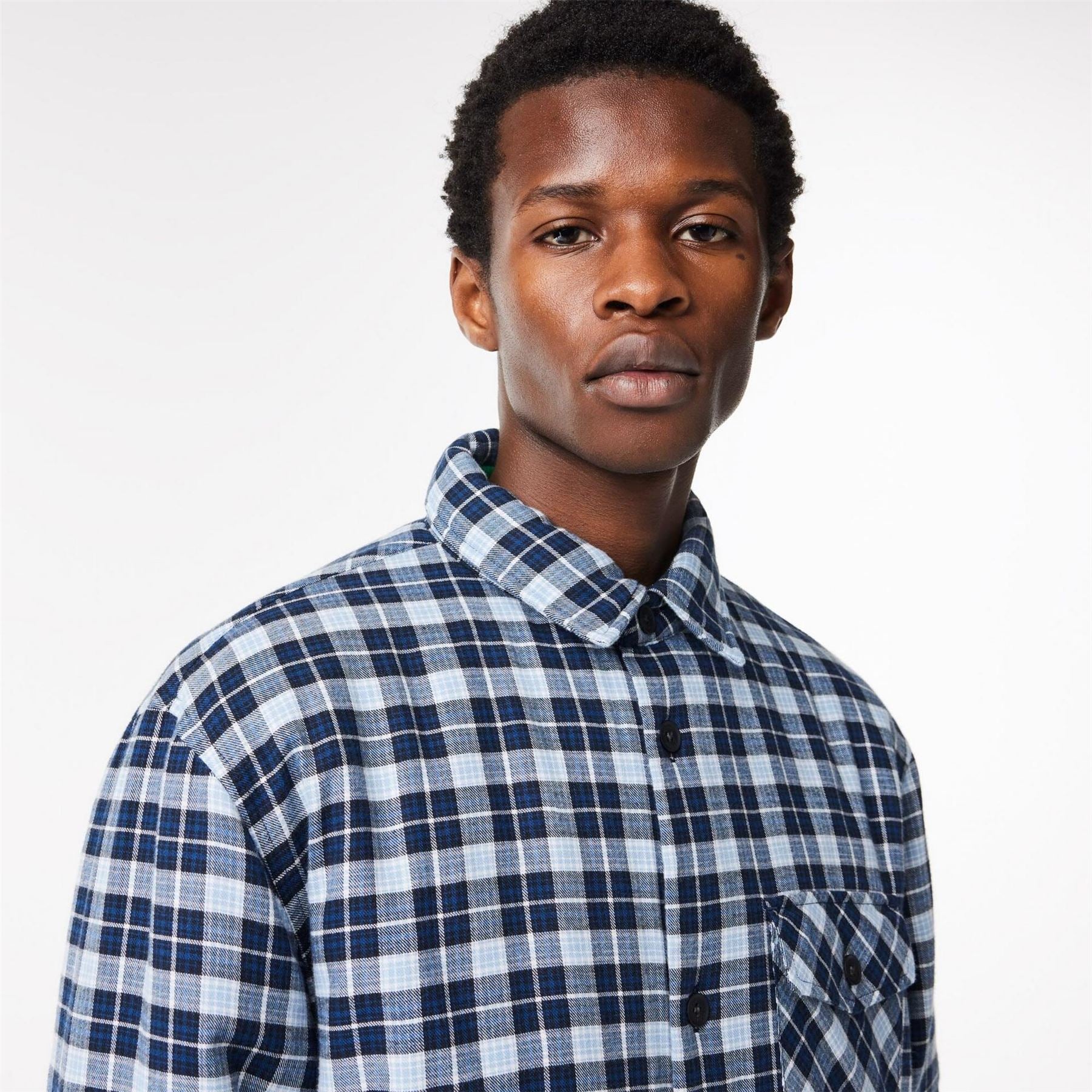 Lacoste Checked Quilted Overshirt Long Sleeve Patterned Shirt