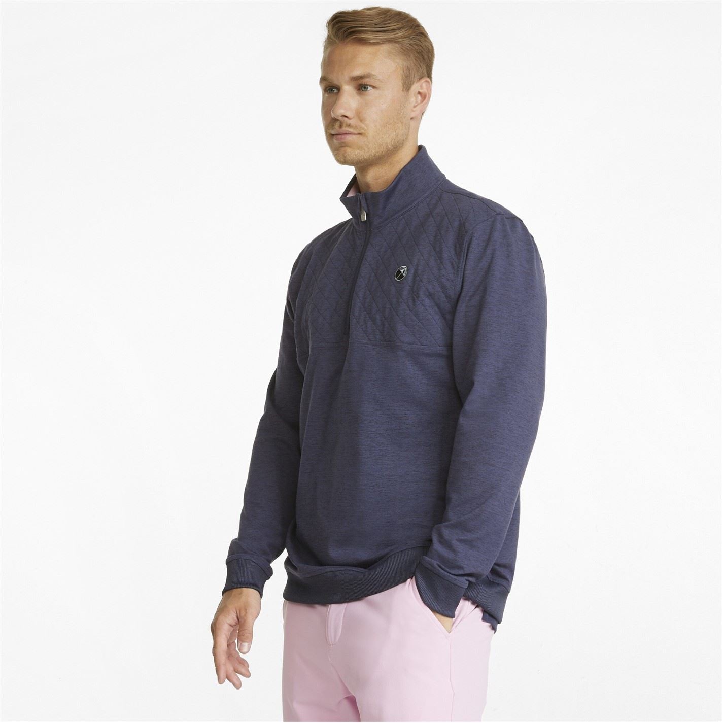Puma Mens Ap Cloudspun Castle Quarter Zip Fleece