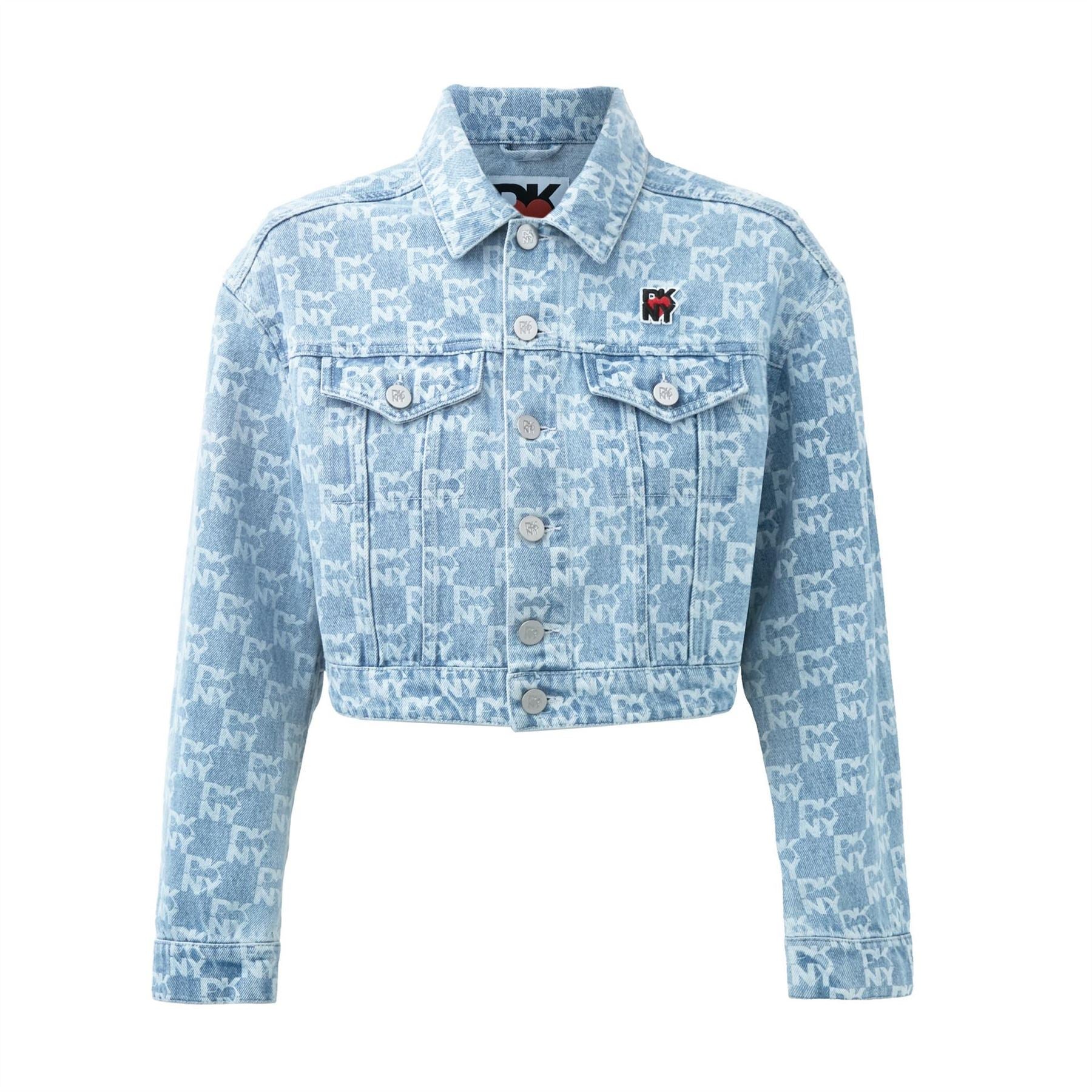 DKNY Denim Relaxed Fit Long Sleeve Jacket