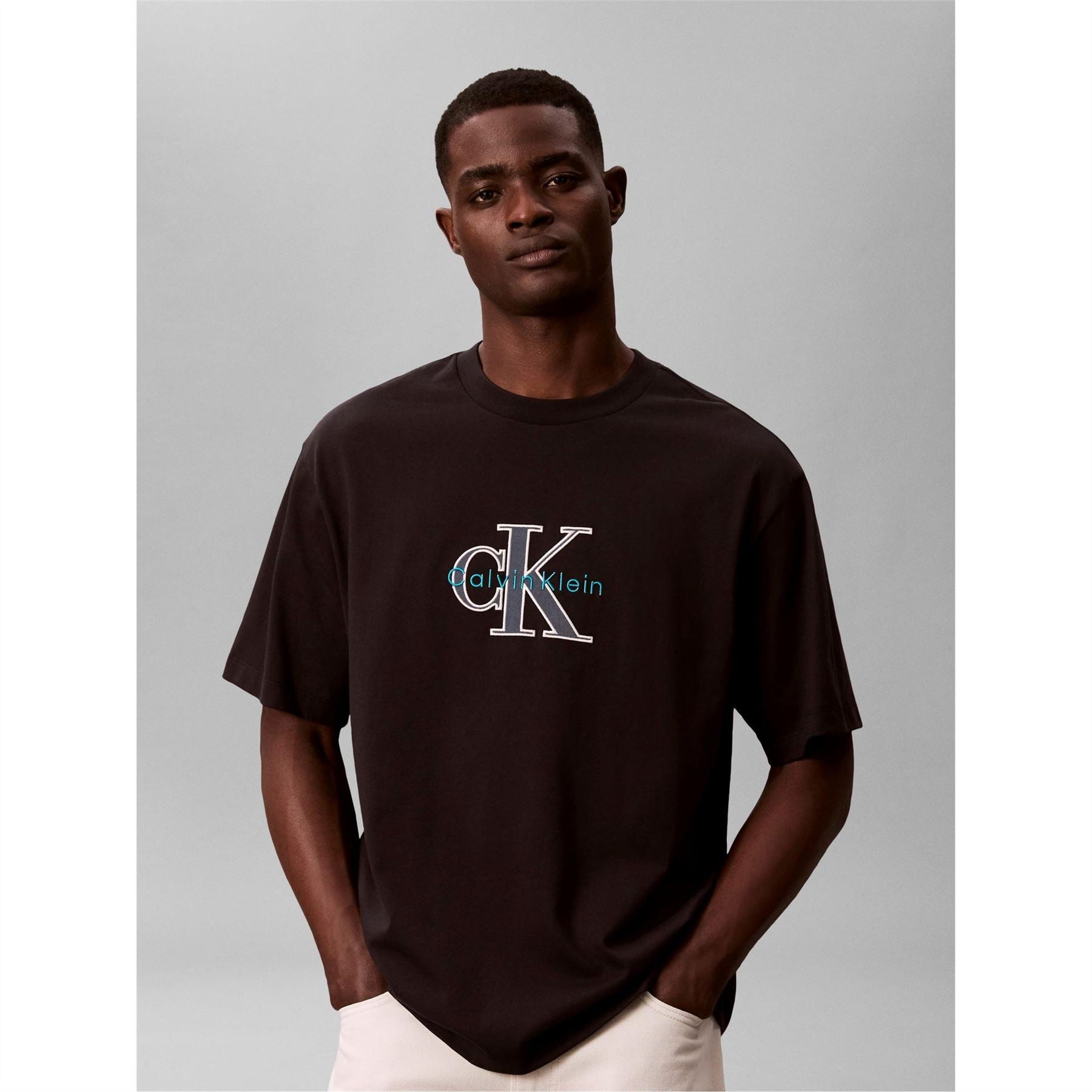Calvin Klein Jeans Text Graphic Crew Neck Short Sleeve T-Shirt