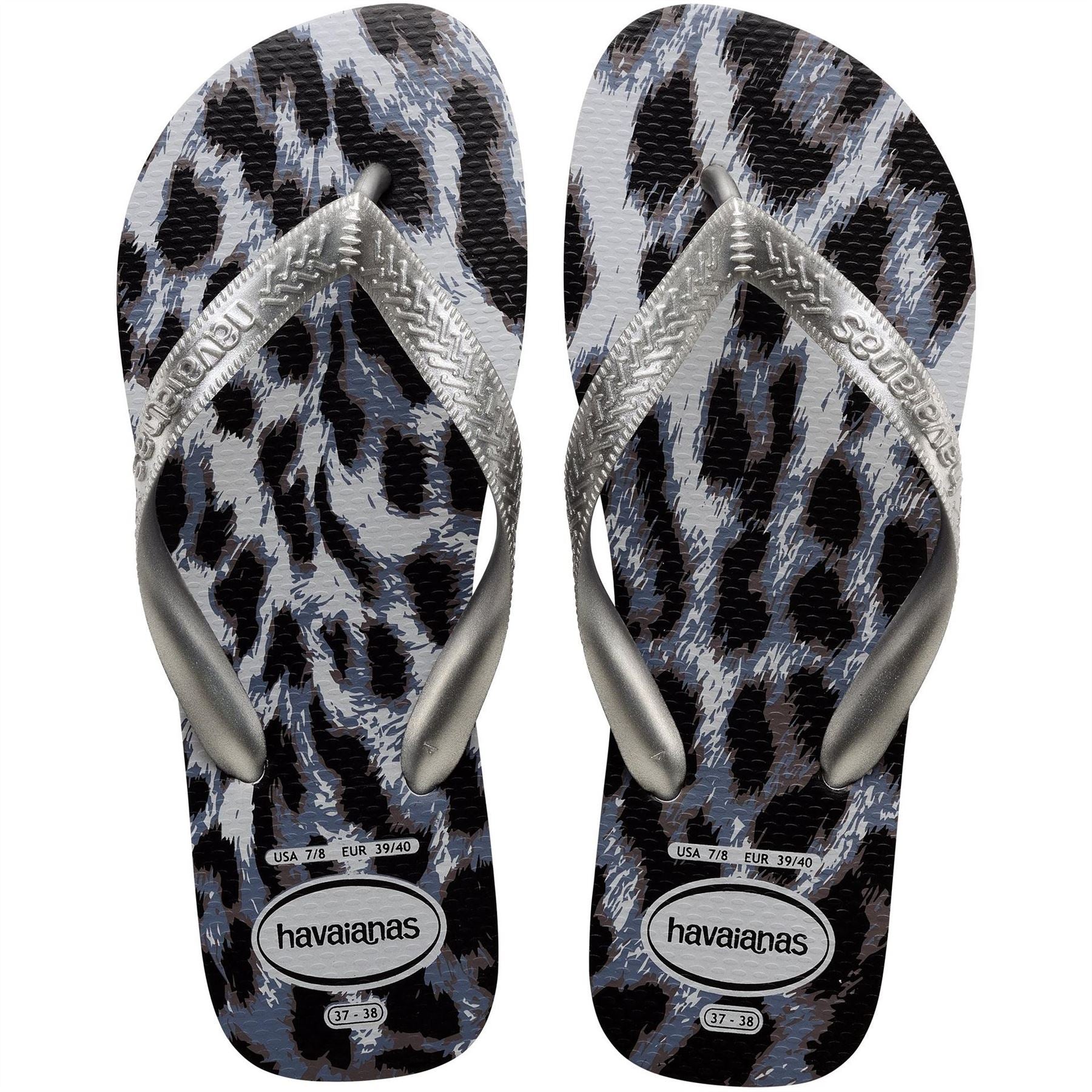 Havaianas Womens Hav. Top Animals Grey Silver Ice Gr Flip Flops