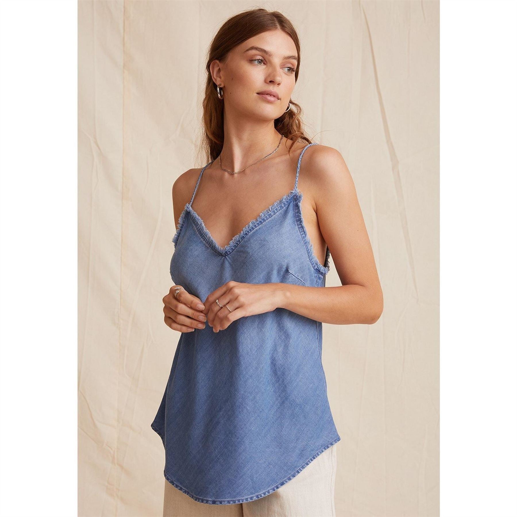 Bella Dahl Frayed Fringe Relaxed Fit Camisole