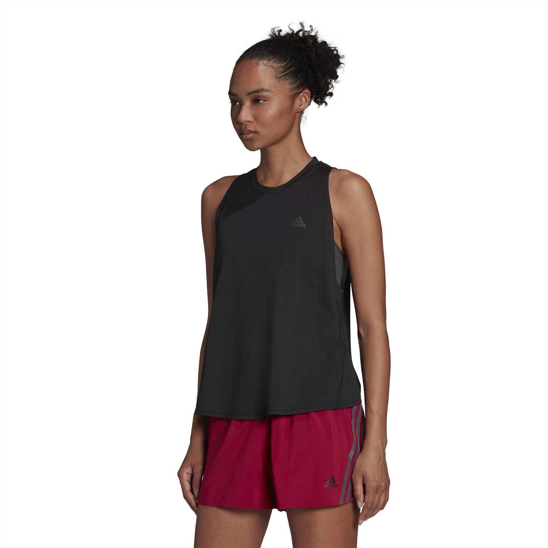 adidas Womens Run Icon 3 Bar Tank Top