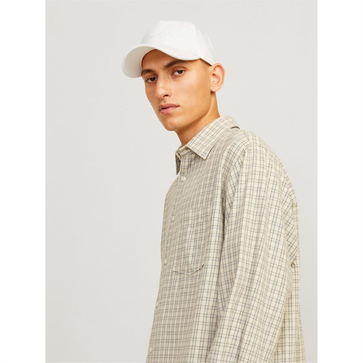 Jack and Jones Solid Patterned Lettering Logo Dad Cap