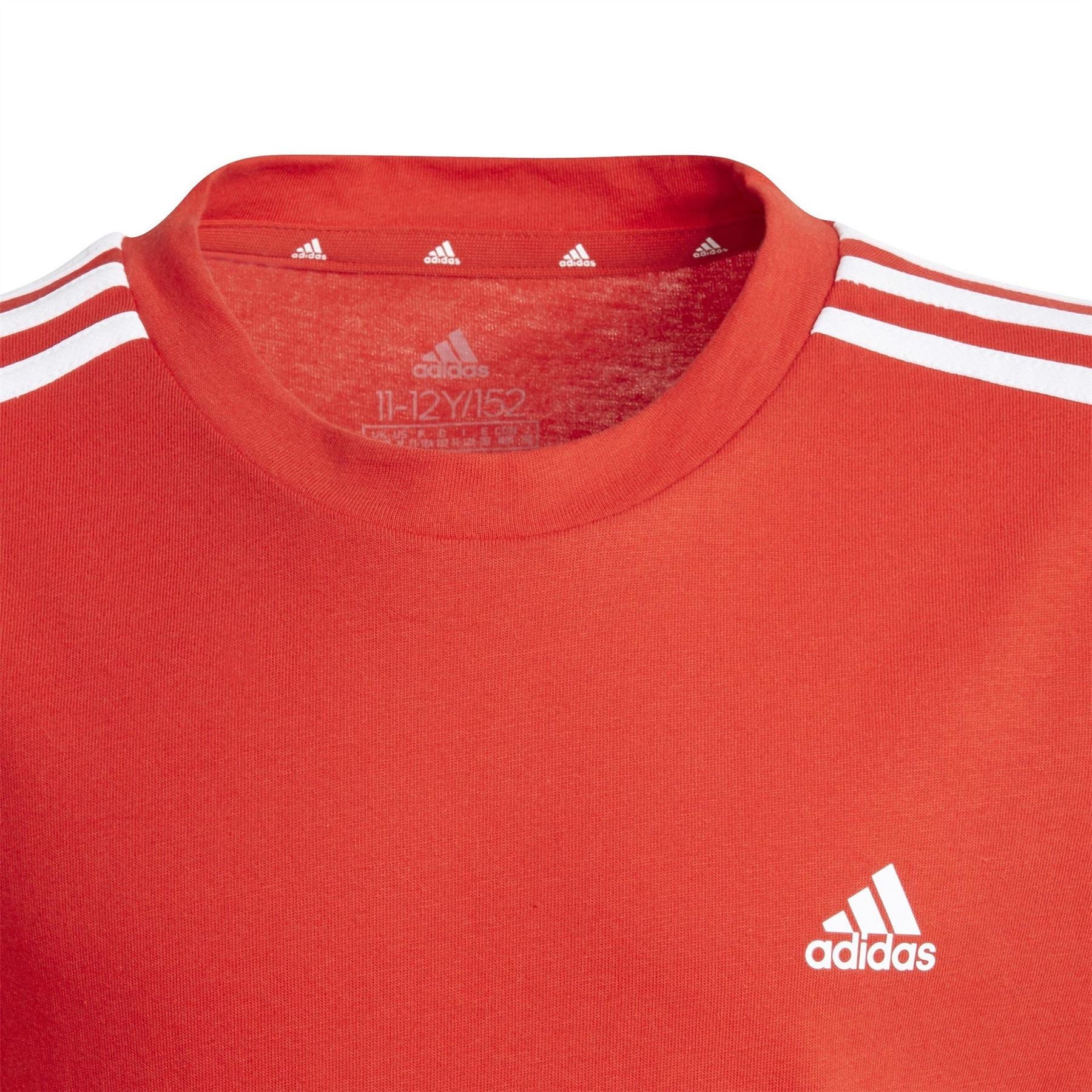 adidas 3 Stripe Essentials T-Shirt Junior