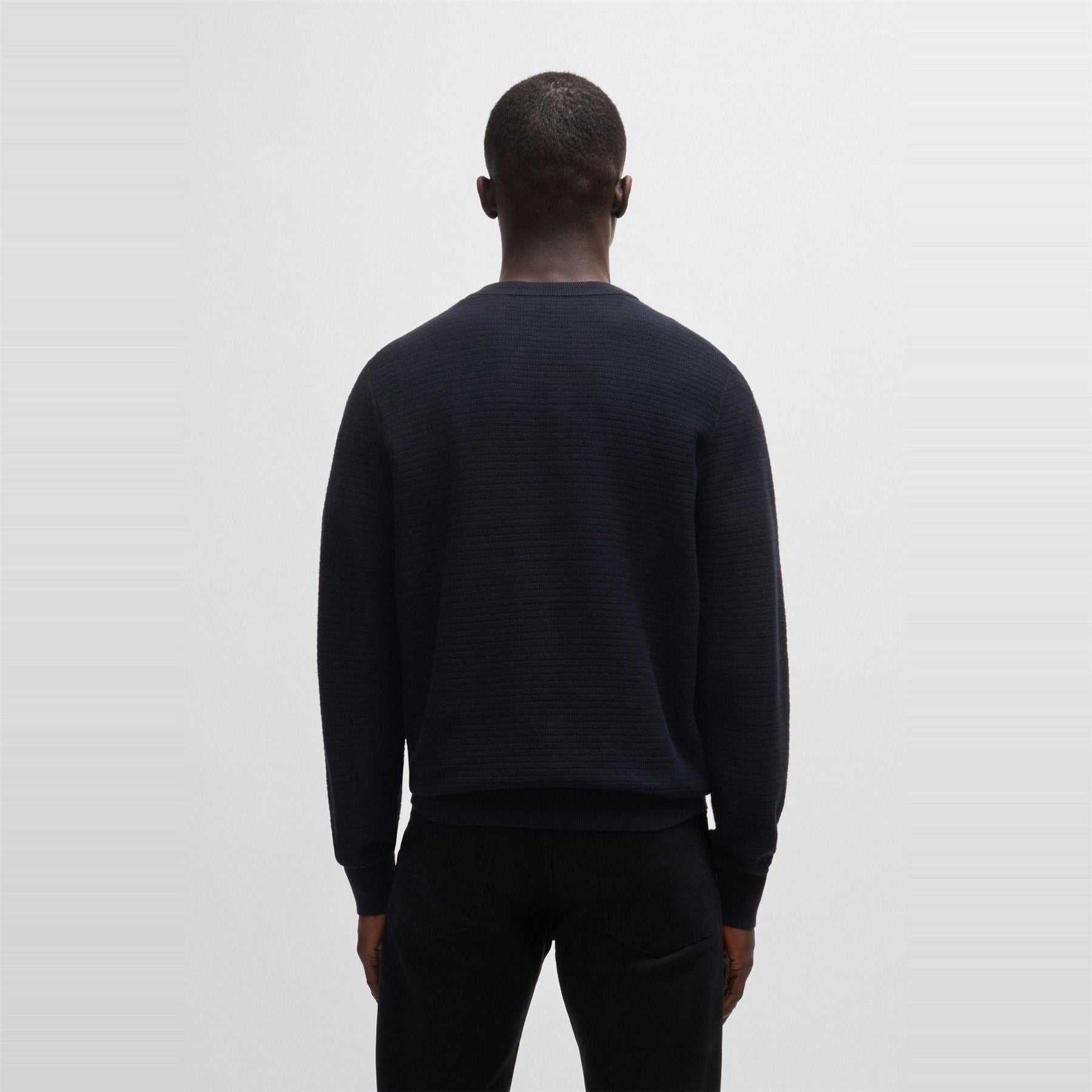 Boss BOSS ORANGE Cotton Cashmere Long Sleeve Crew Neck Jumper (Anion)
