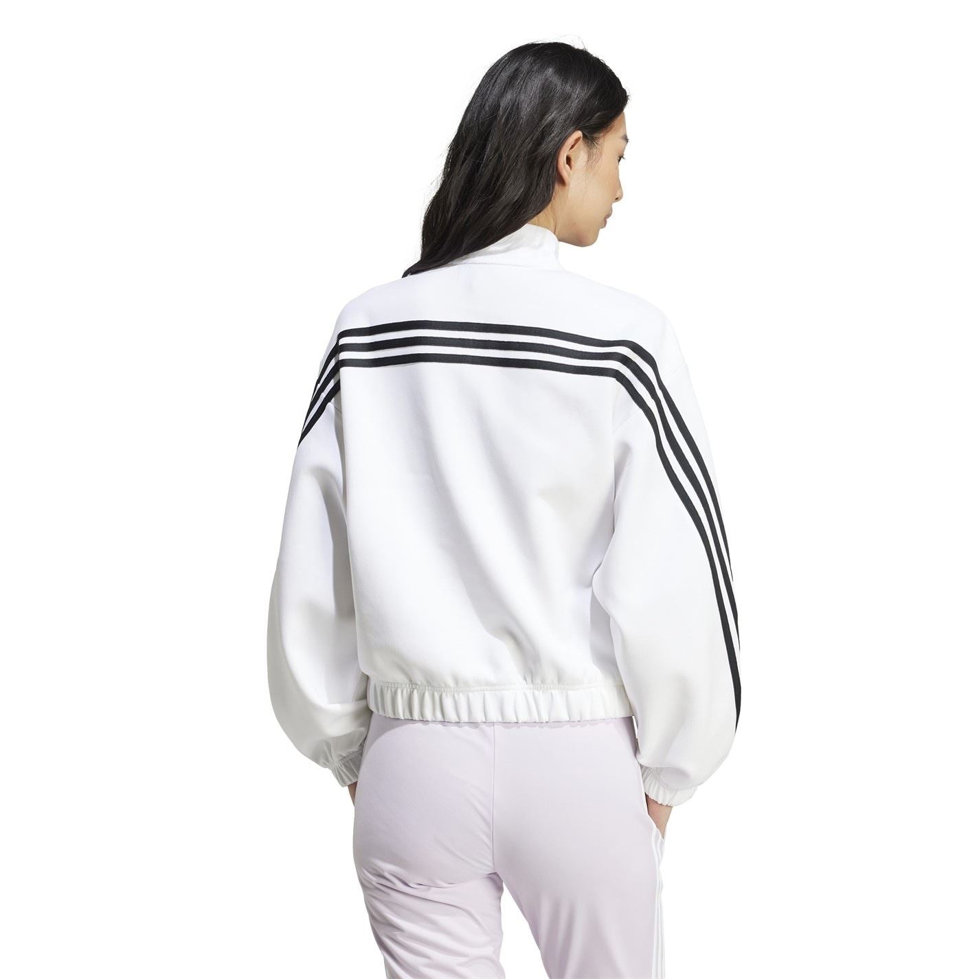 adidas Womens Future Icons 3 Stripes Quarter Zip Tracksuit Top