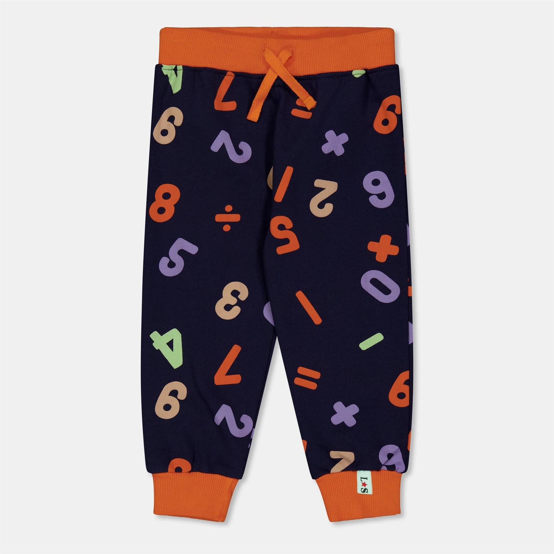 Lilly and Sid Las Numbers Closed Hem Fleece Joggers
