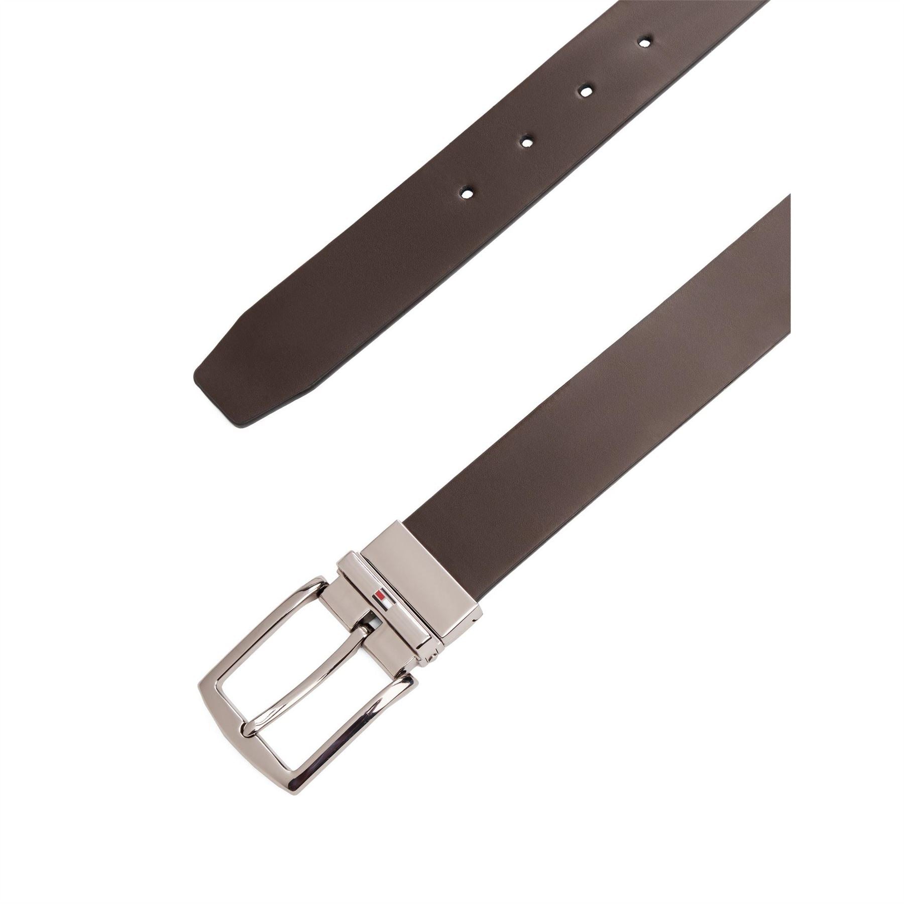 Tommy Hilfiger Reversible Square Buckle Leather Belt