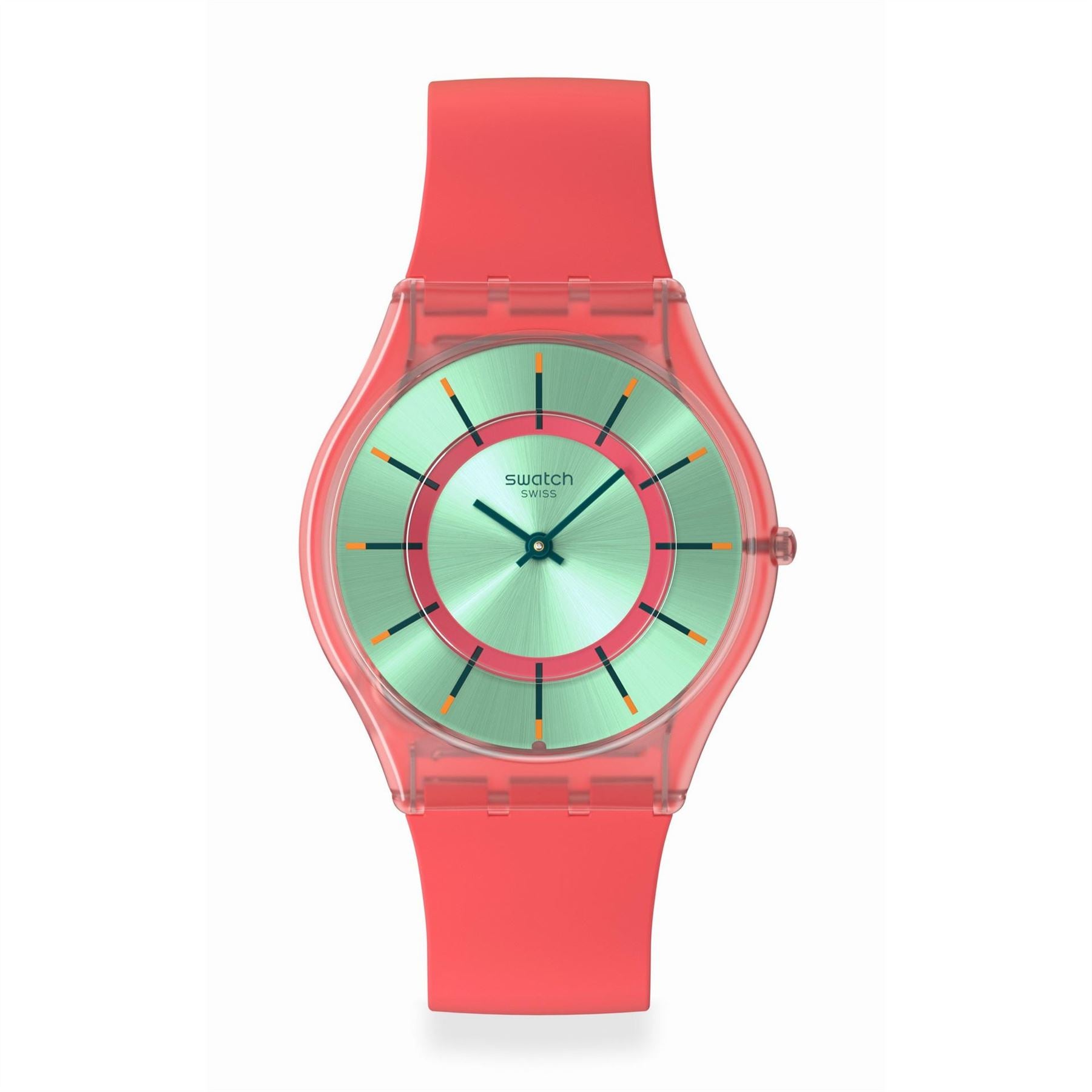 Swatch Adults Minty Dream Analogue Quartz Watch
