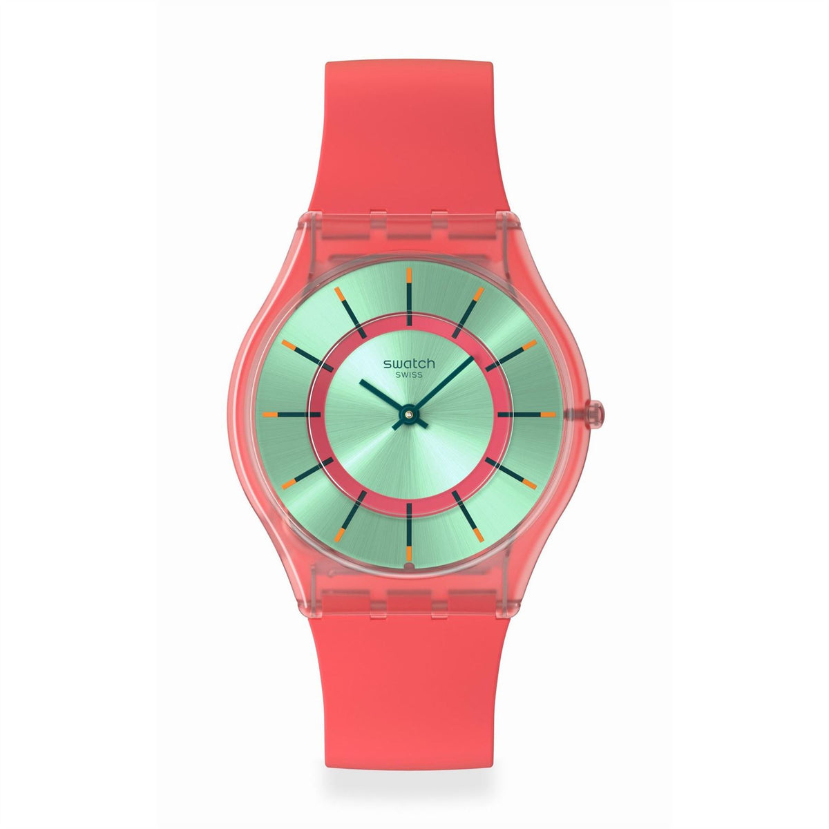 Swatch Adults Minty Dream Analogue Quartz Watch