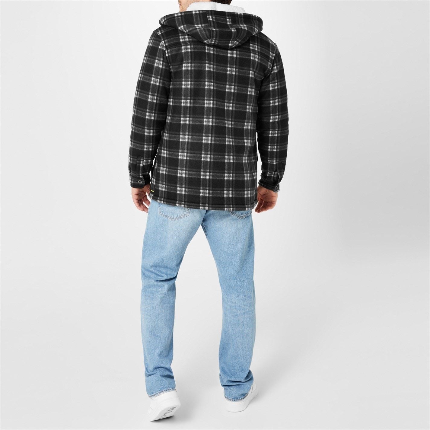 Dunlop Mens Full Zip Checked Hoodie