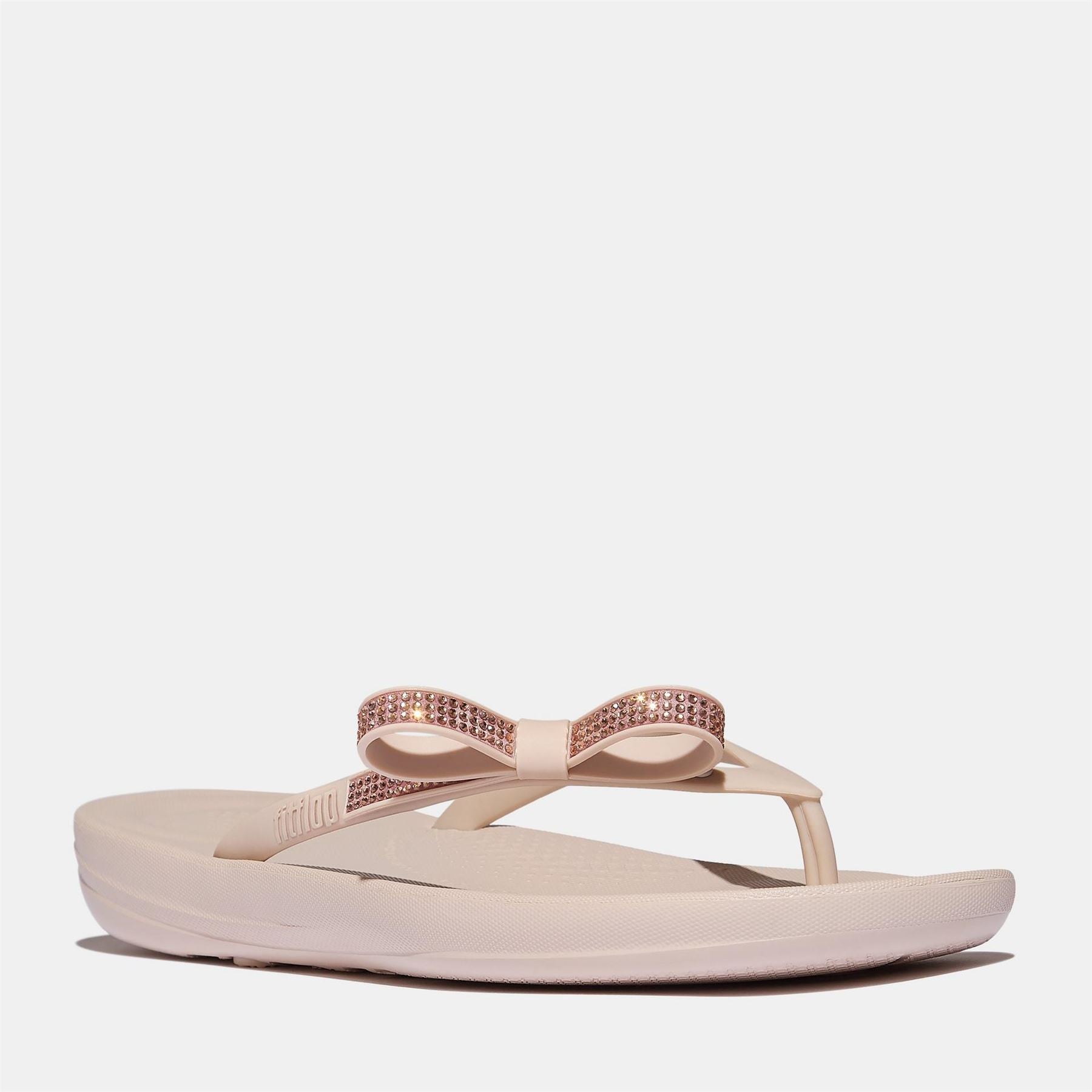 Fitflop Iqushion Bow Metallic Flip Flop Sandals
