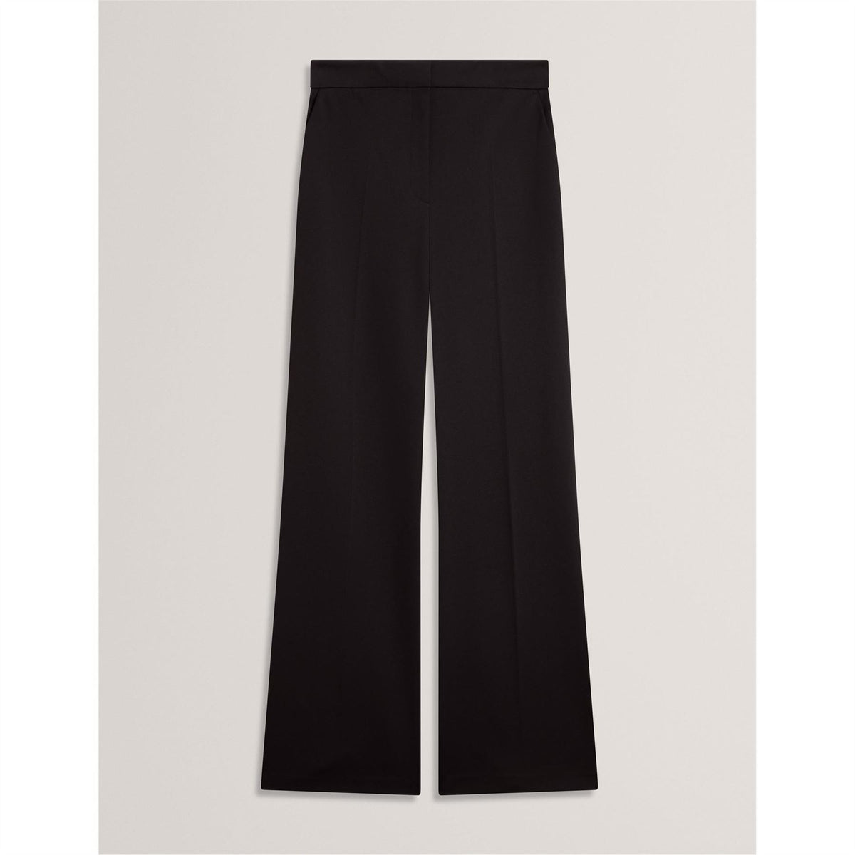 Ted Baker Solid Patterned Flared Wide Fit Trousers
