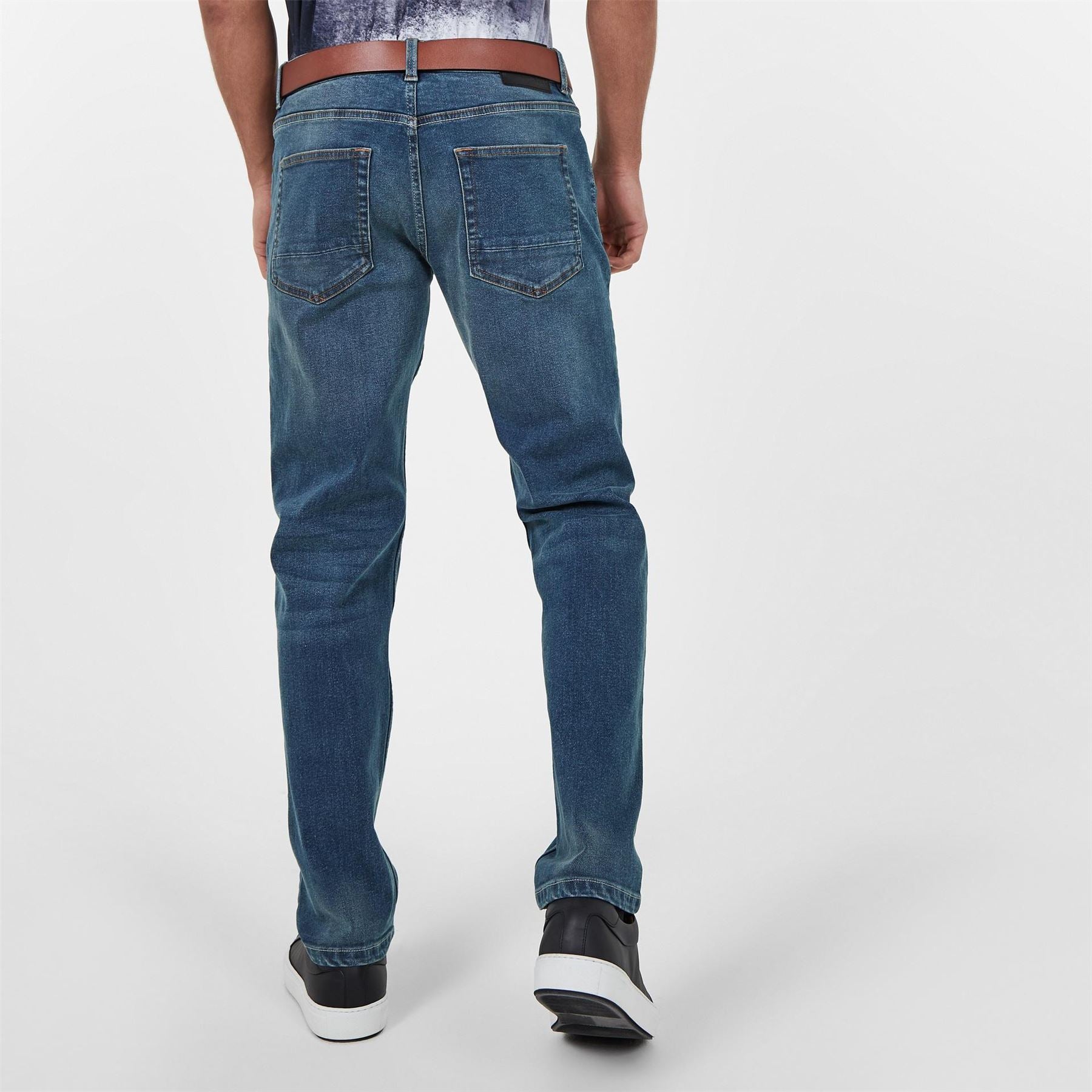 Firetrap Mens Belted Jeans
