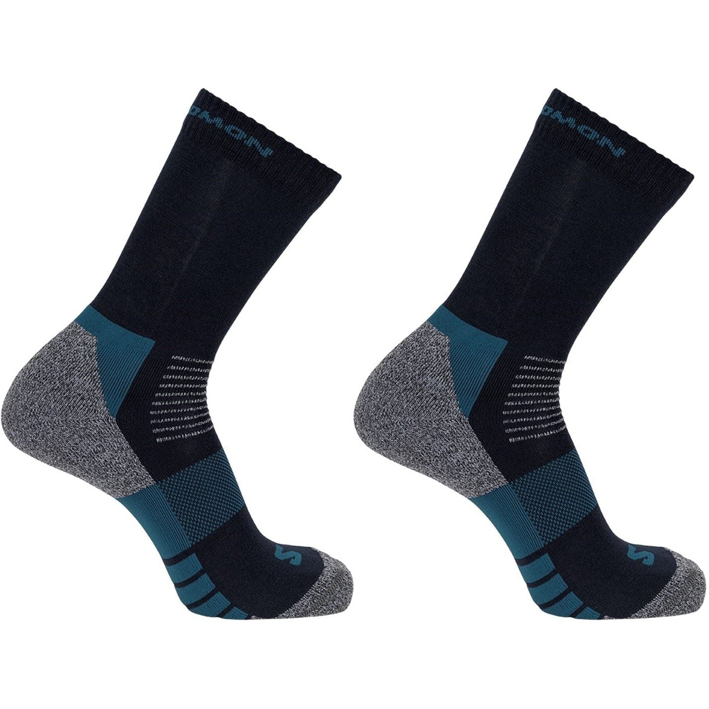 Salomon Merino Crew 2 Pack Walking Socks Mens