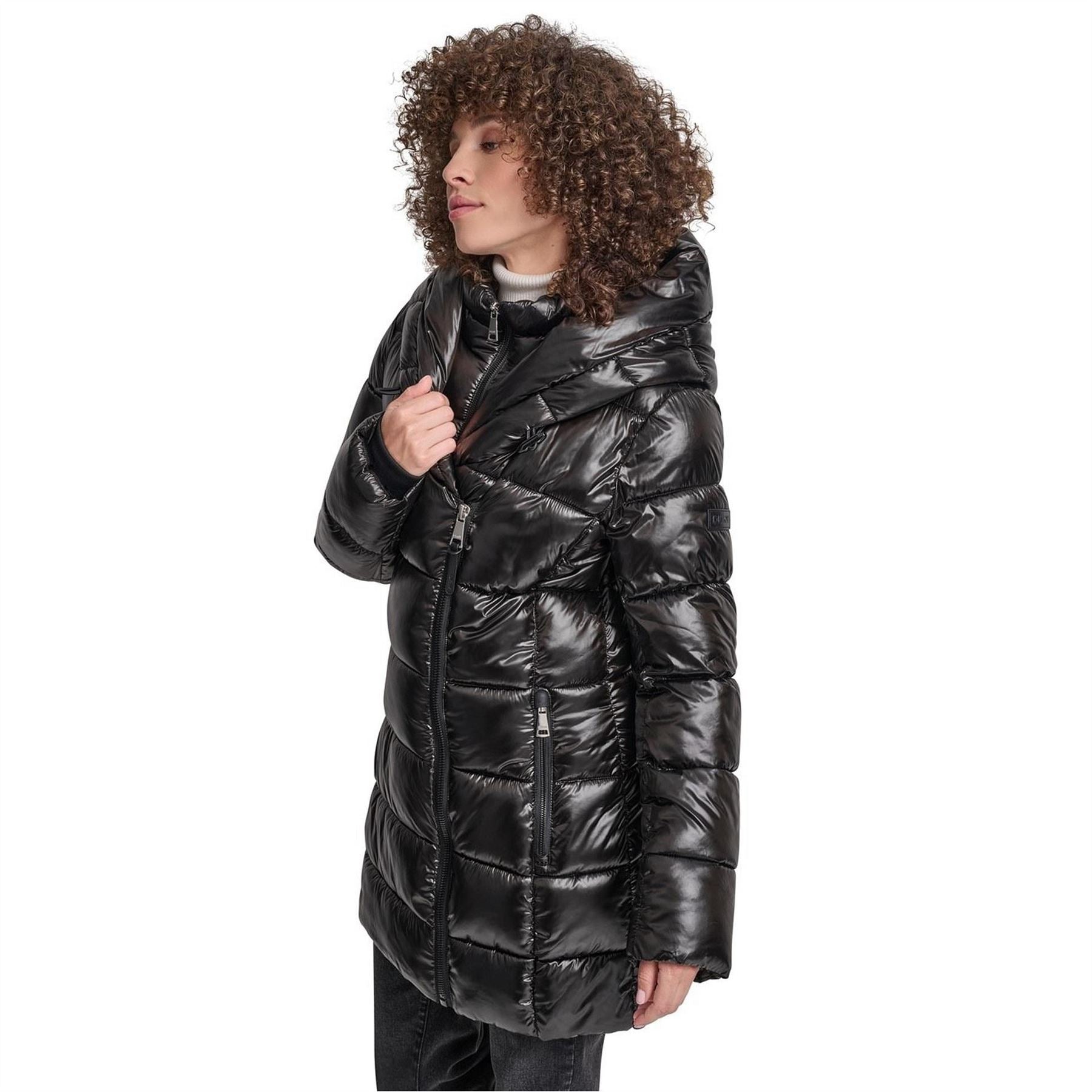 DKNY Medium Shine Puffer Jacket