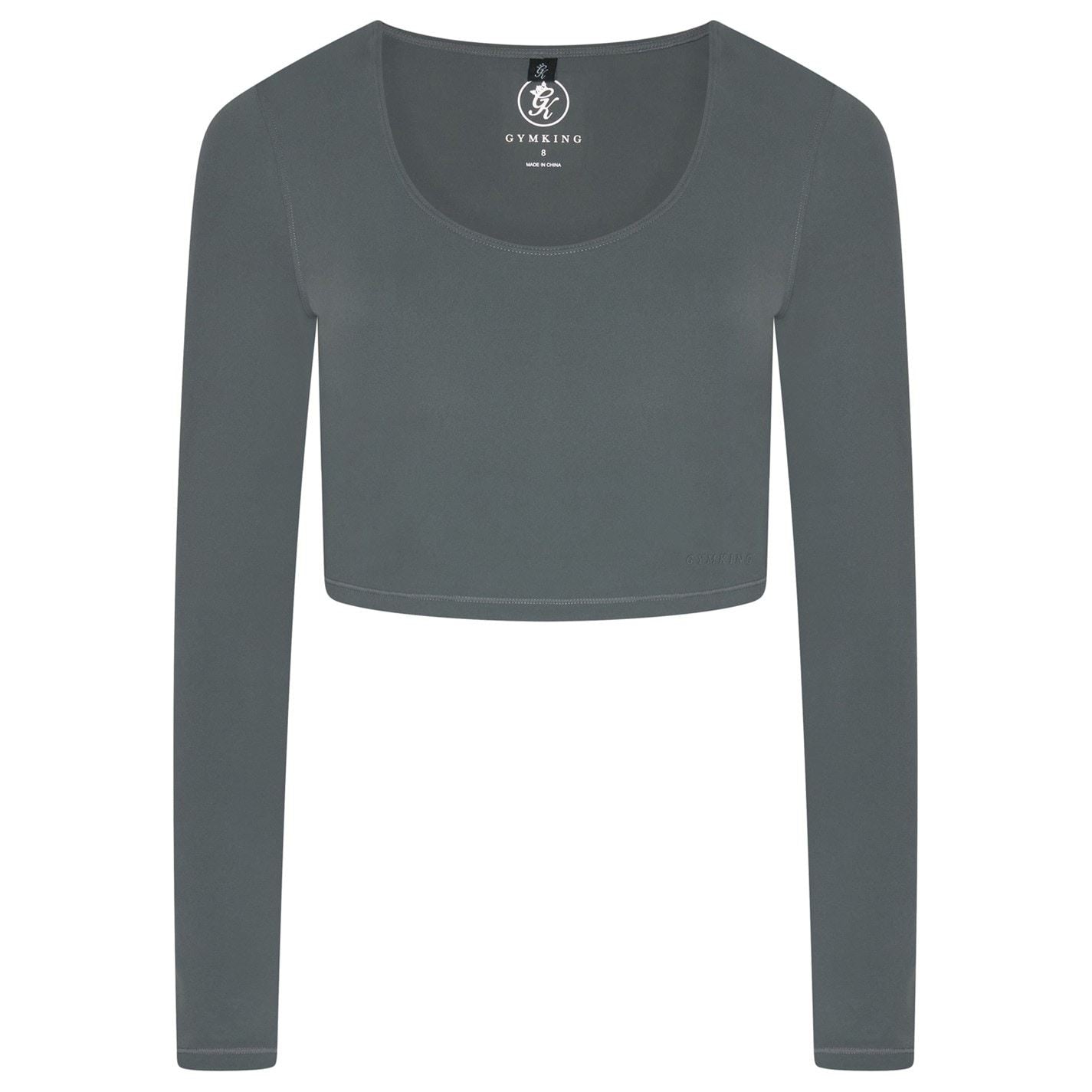 Gym King Luxe Cropped Scoop Neck Slim Fit T-Shirt