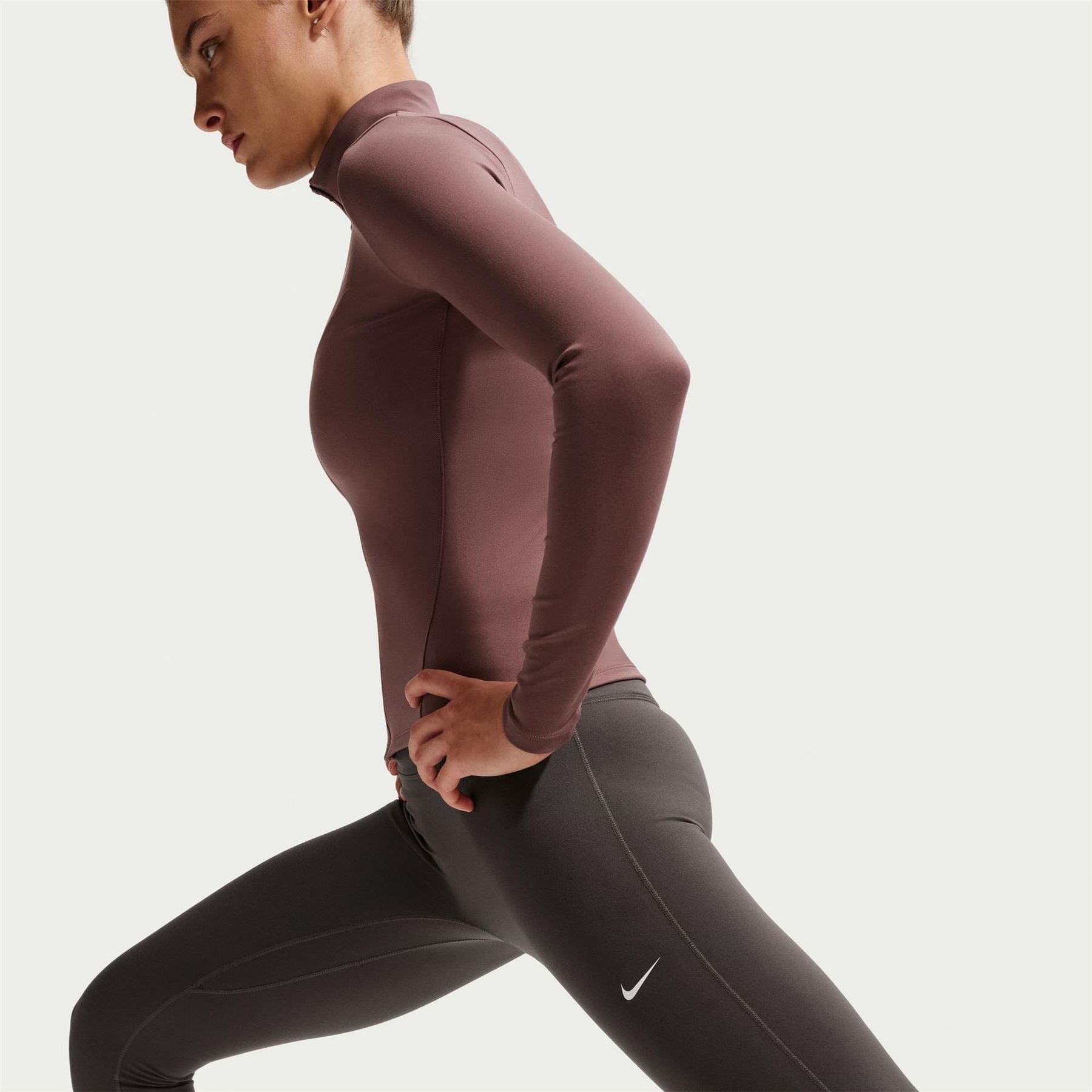 Nike Womens One Seamless Front High Waisted Leggings