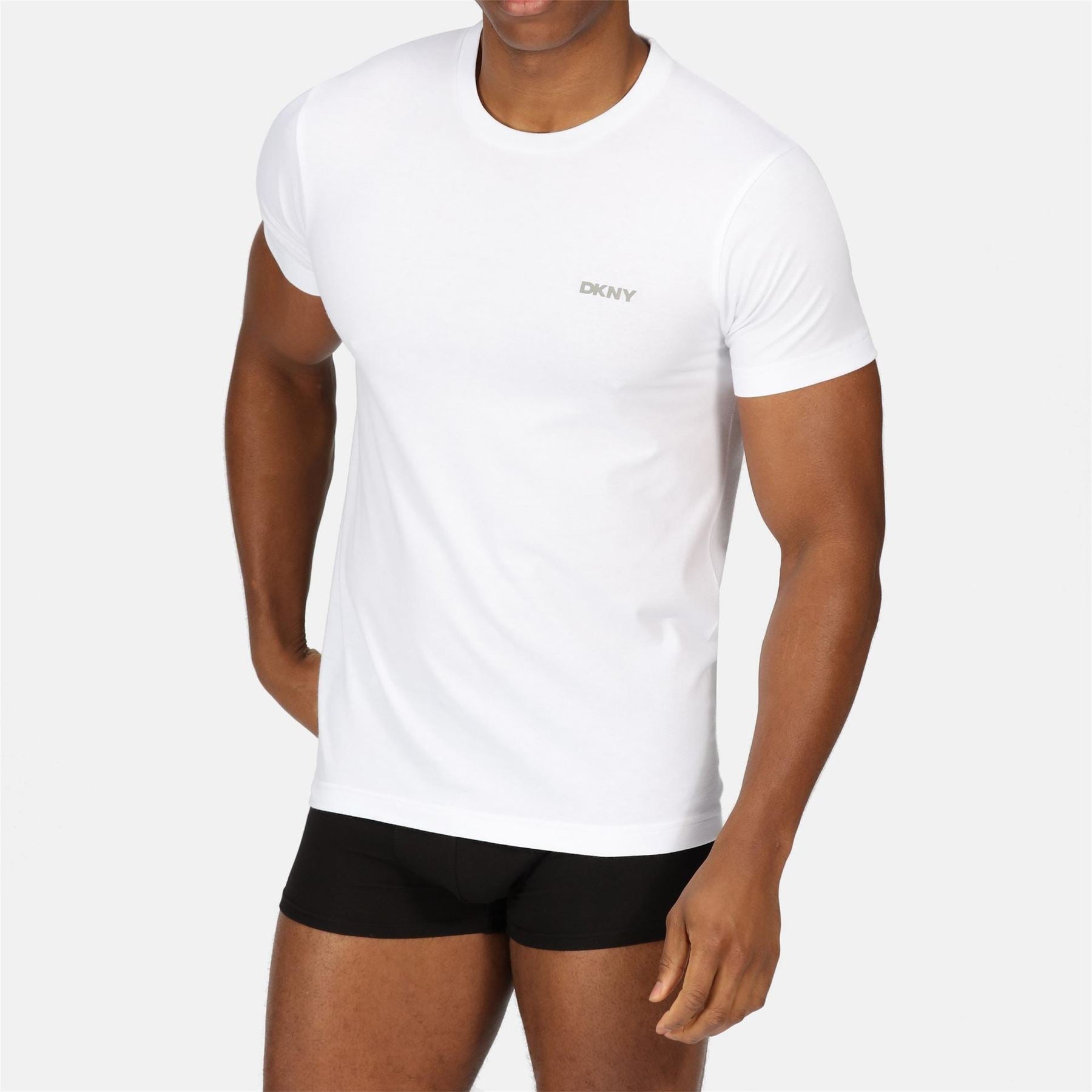 DKNY Mens 3 Pack Short Sleeve T-Shirts Giants