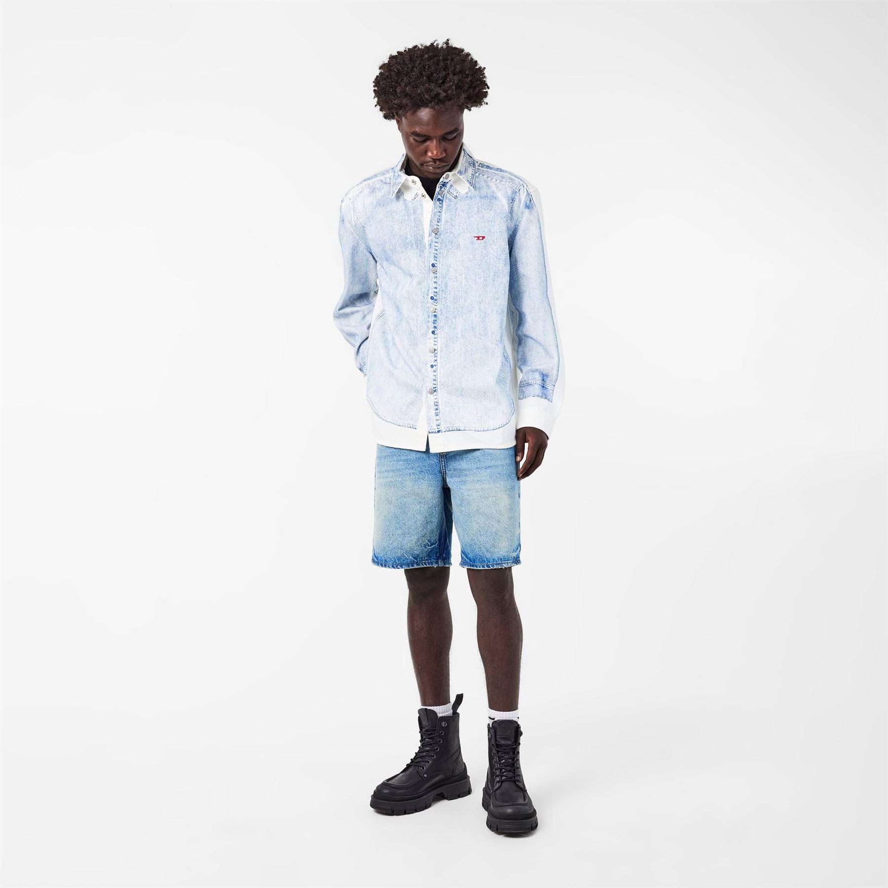 Diesel Long Sleeve Plain Shirt