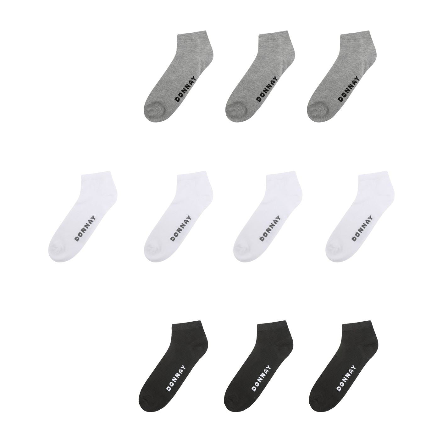 Donnay Mens 10 Pack Trainer Socks Plus Size