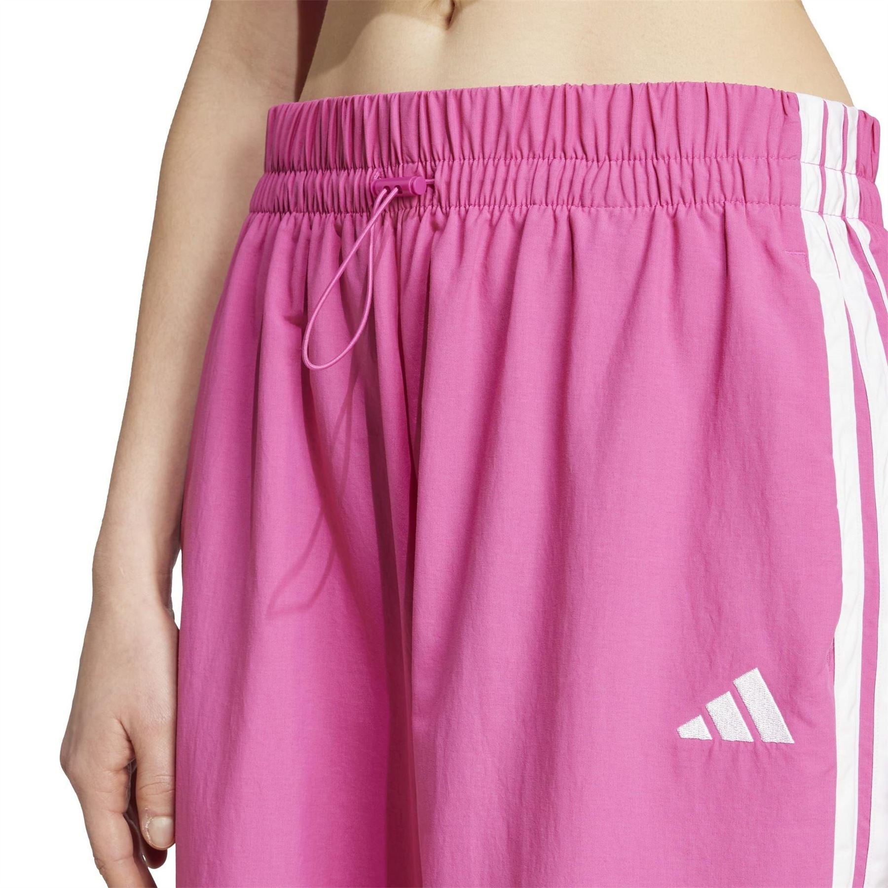 adidas Womens Essentials 3 Stripes Lifestyle Woven Parachute Tracksuit Bottoms