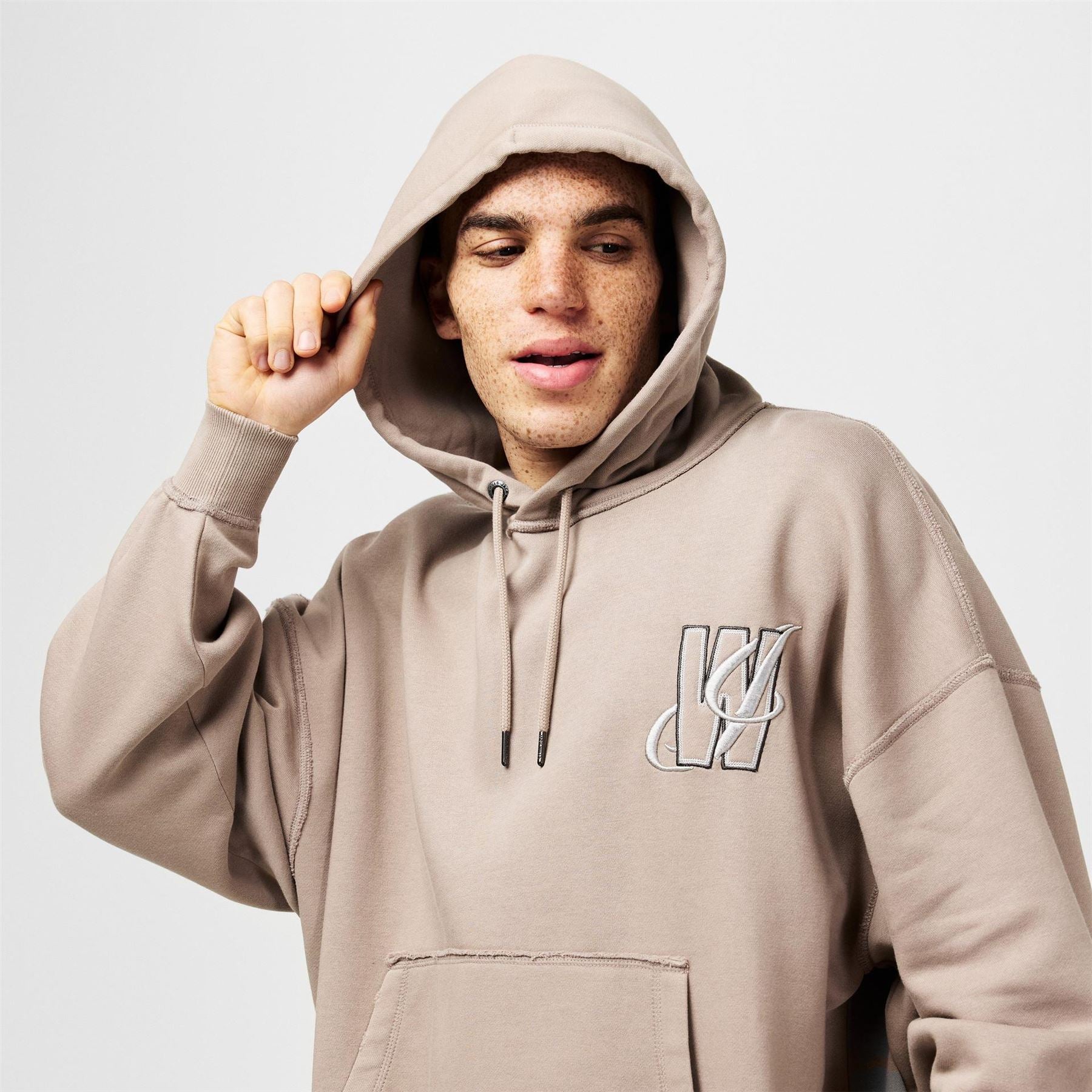 Jack Wills Drawstring Kangaroo Pocket Relaxed Fit Drop Shoulder Long Sleeve Hoodie