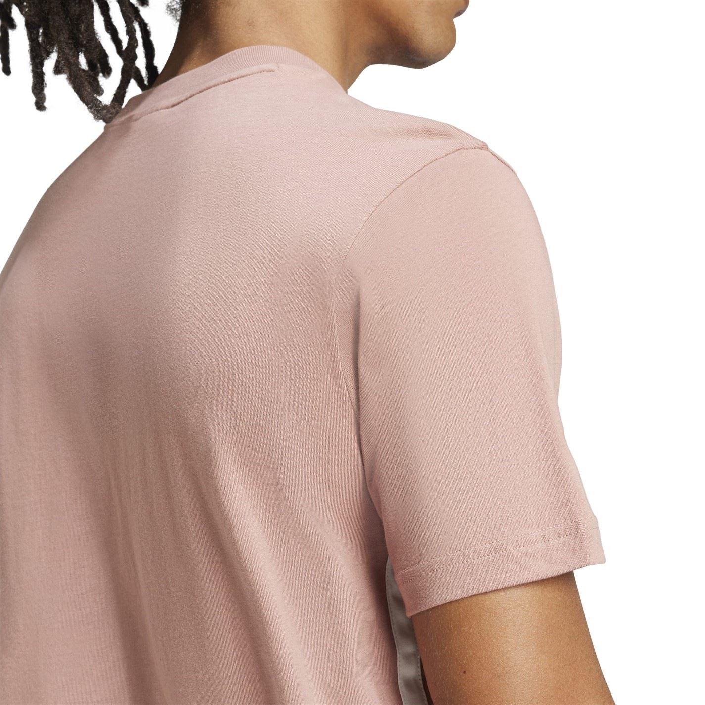 adidas Mens Essential Three Stripes Single Jersey Tee