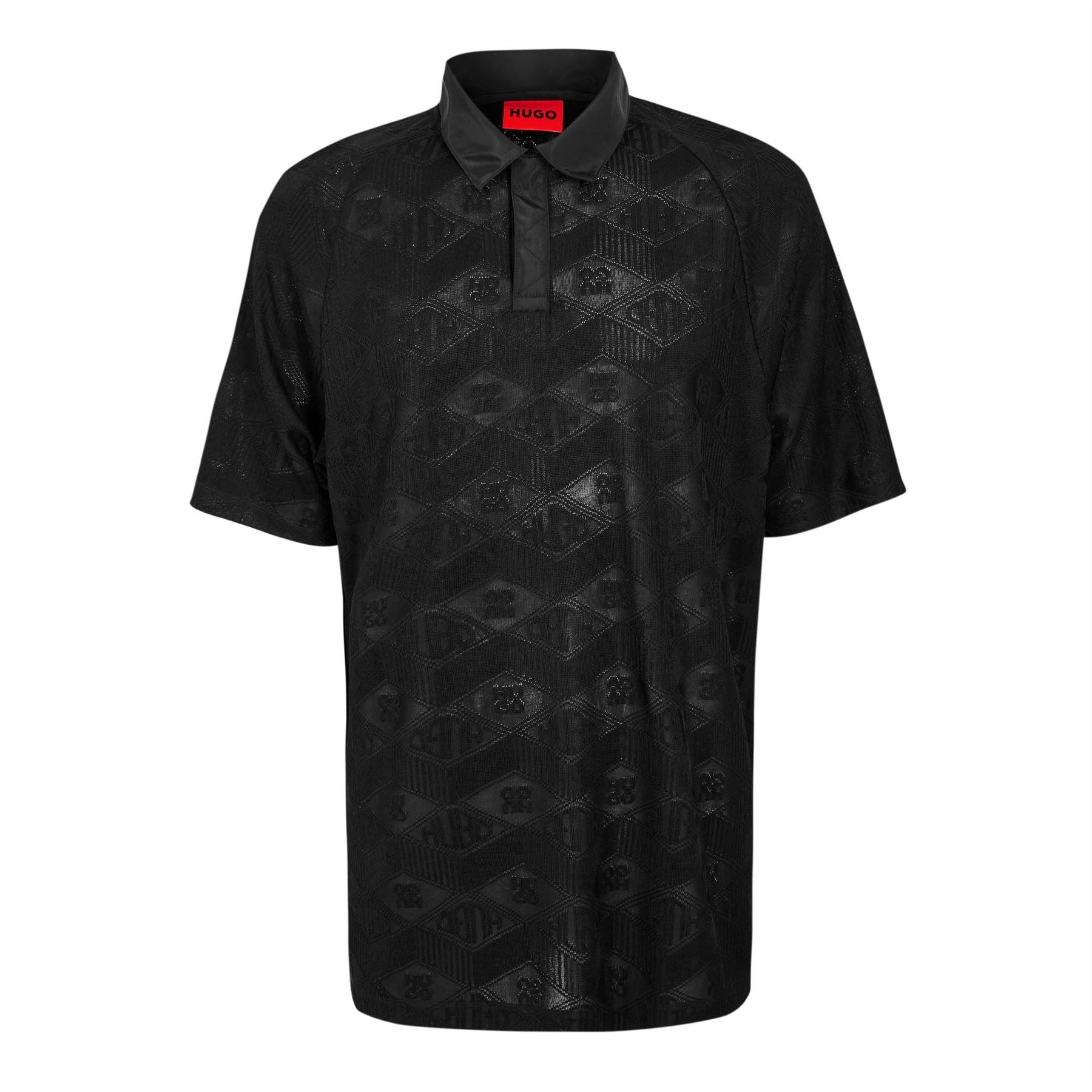 Hugo Collared Neck Raglan Sleeve Polo Shirt