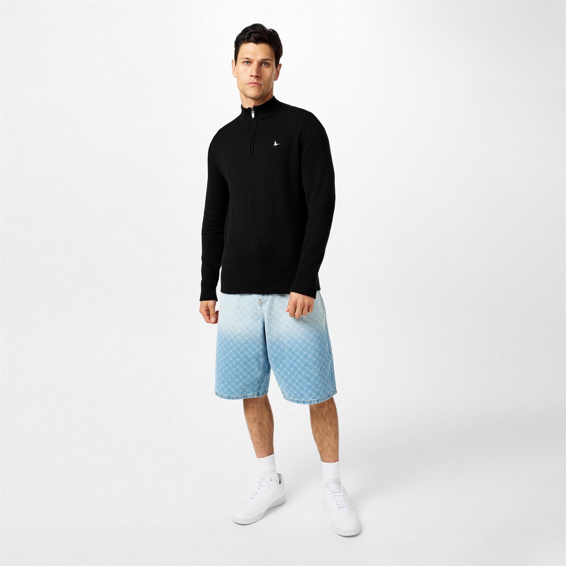 Jack Wills Mens Funnel Neck Half Zip Jumper