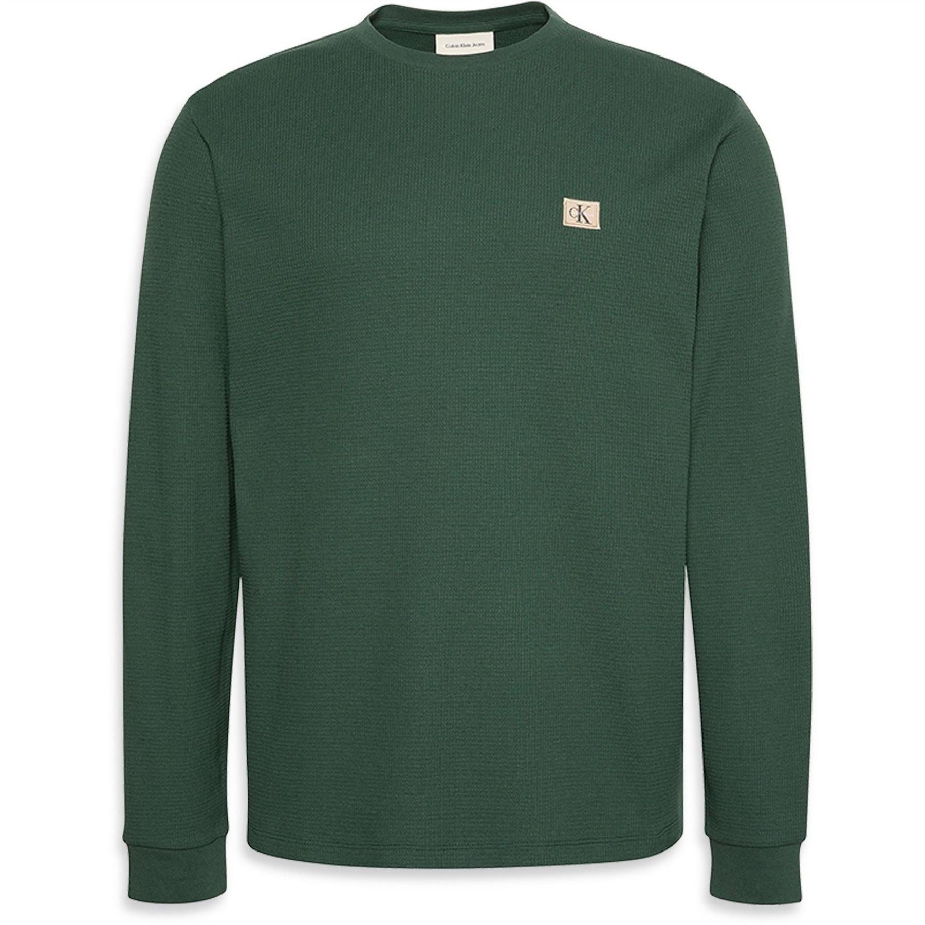 Calvin Klein Jeans Waffle Long Sleeve Crew Neck T-Shirt